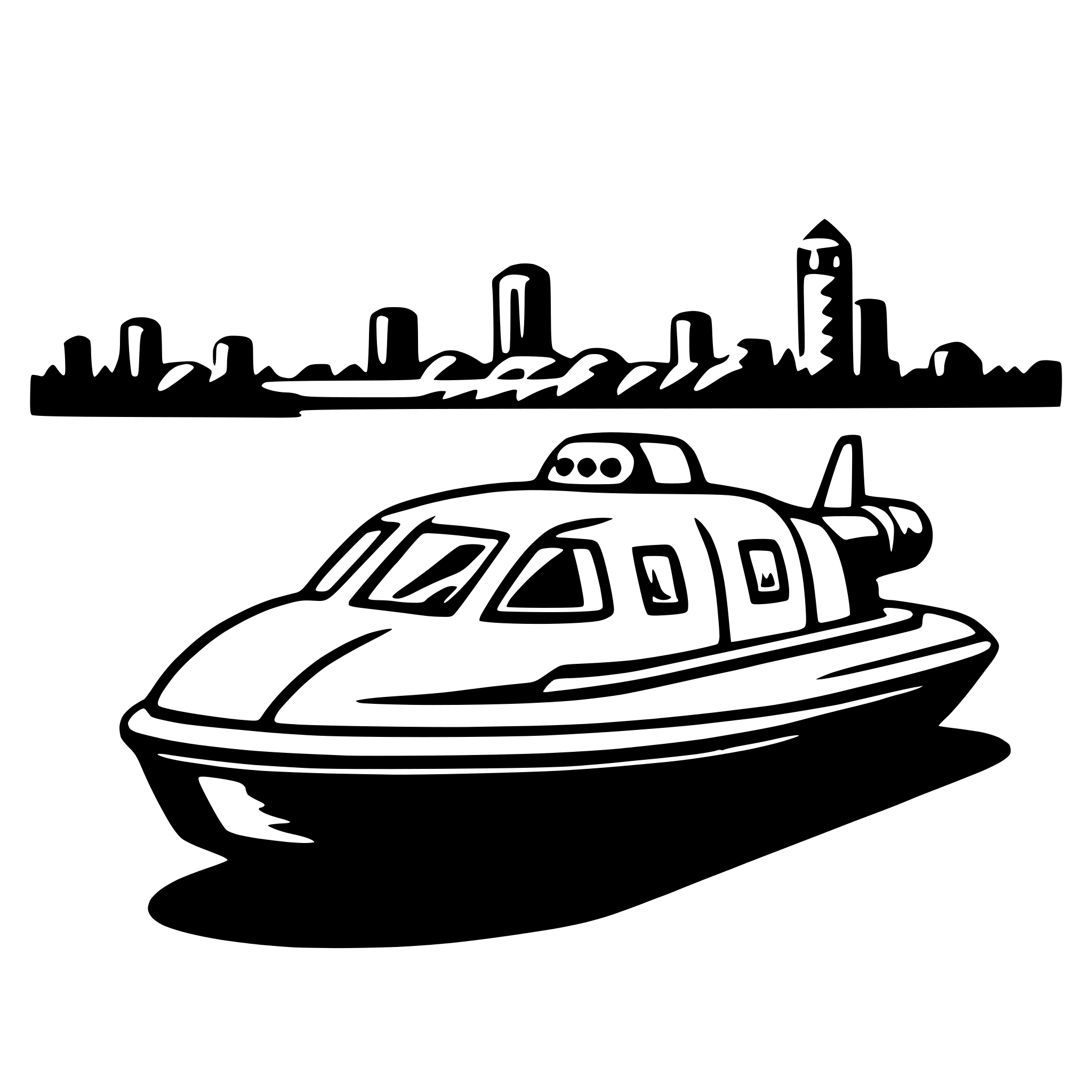 AI-generated SVG of 'hovercraft'