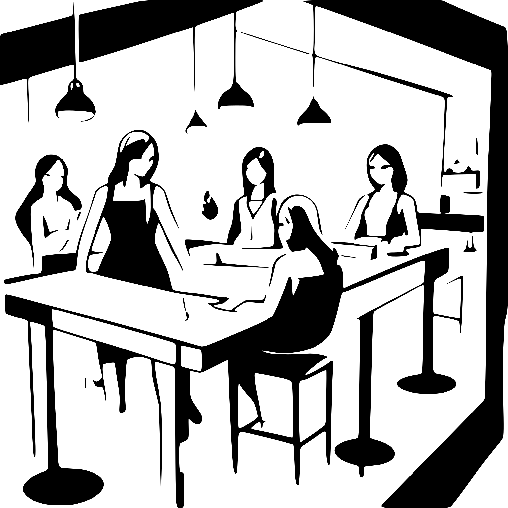 AI-generated SVG of a Silhouette of people in a workshop