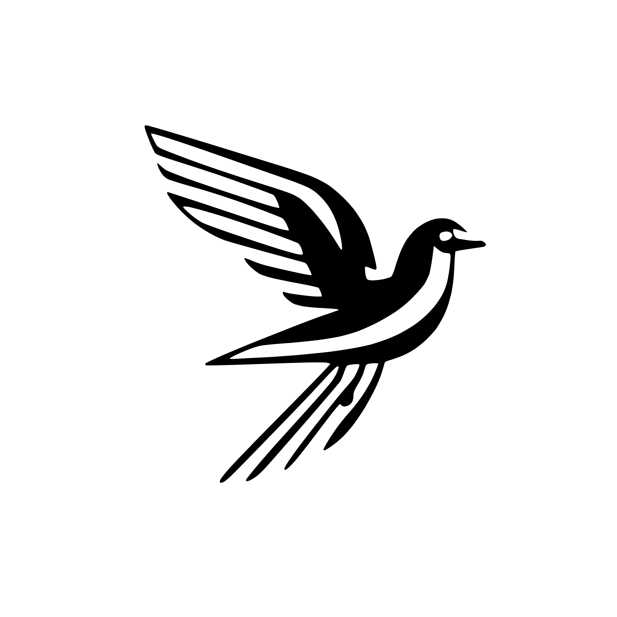 AI-generated SVG of 'abstract bird in flight'