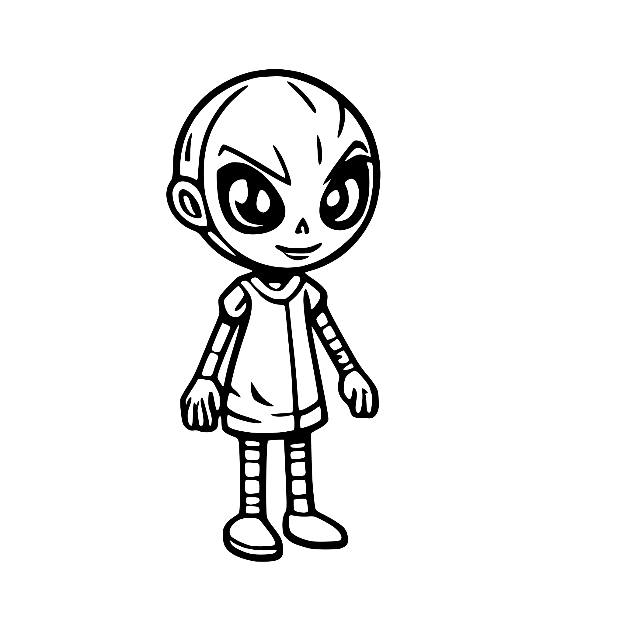 AI-generated SVG of a alien
