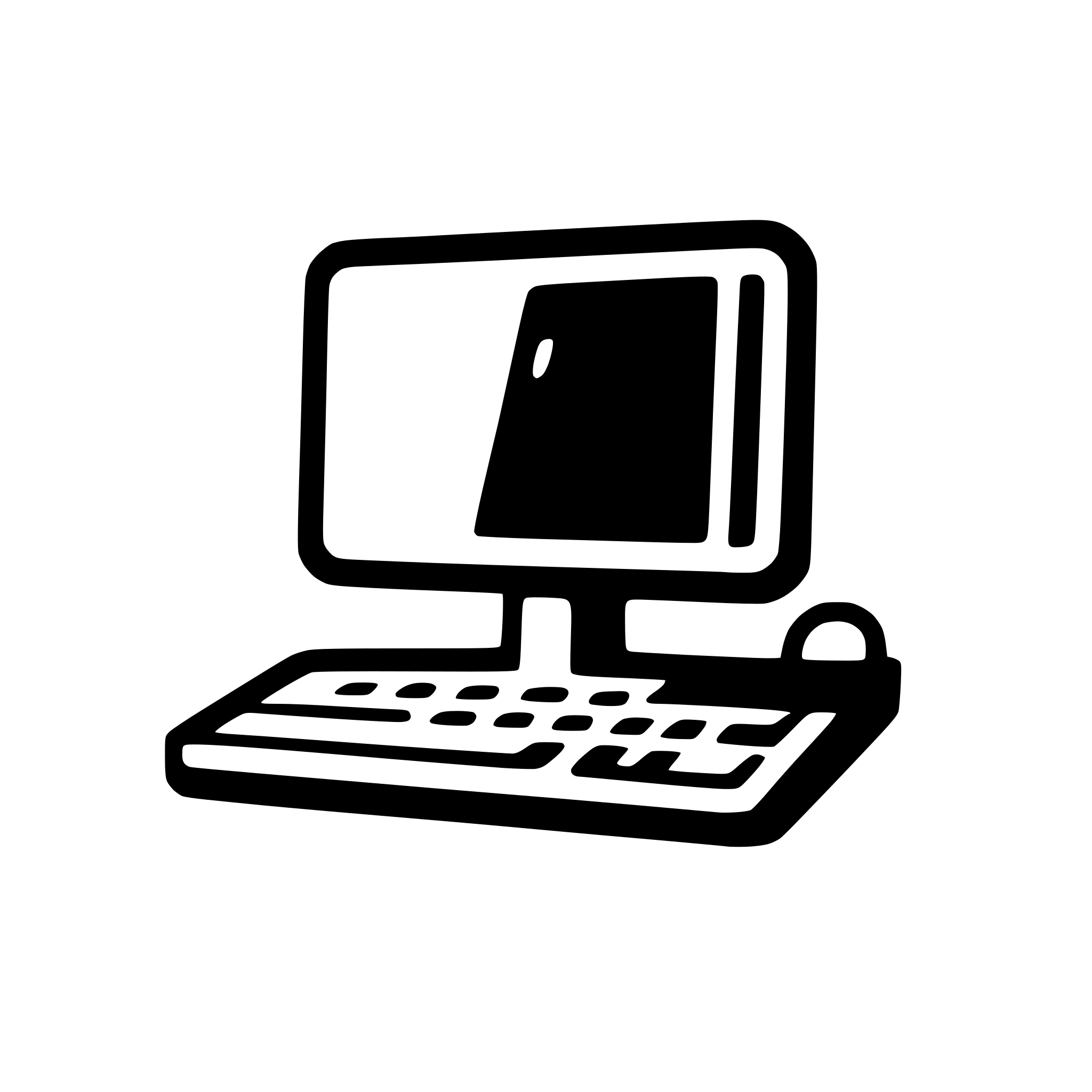 AI-generated SVG of 'computer monitor with keyboard'