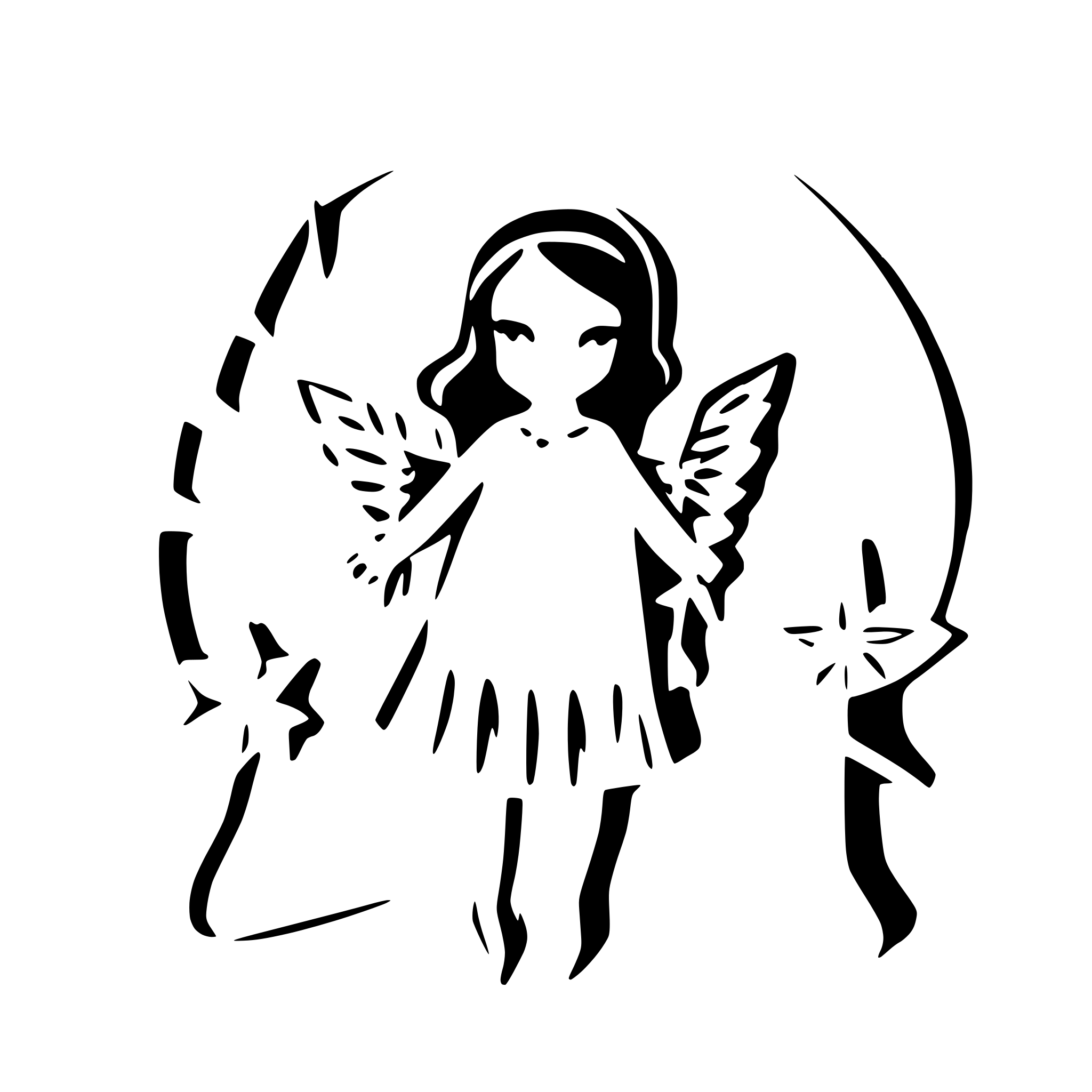 AI-generated SVG of a angel star winter