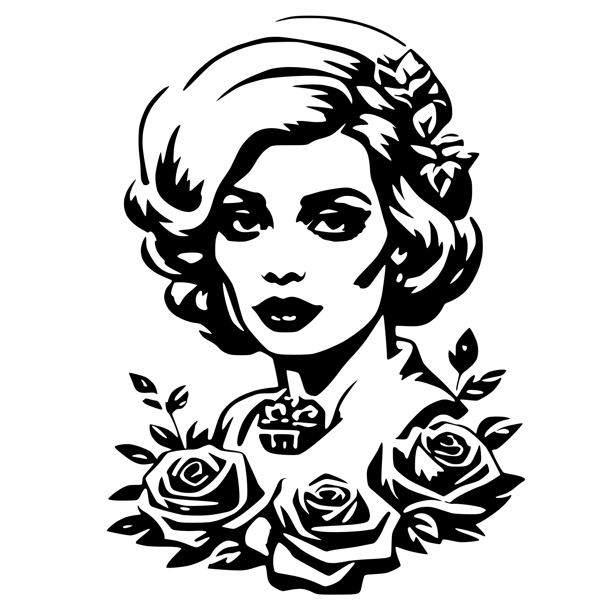 AI-generated SVG of a Beauty, Rich or death