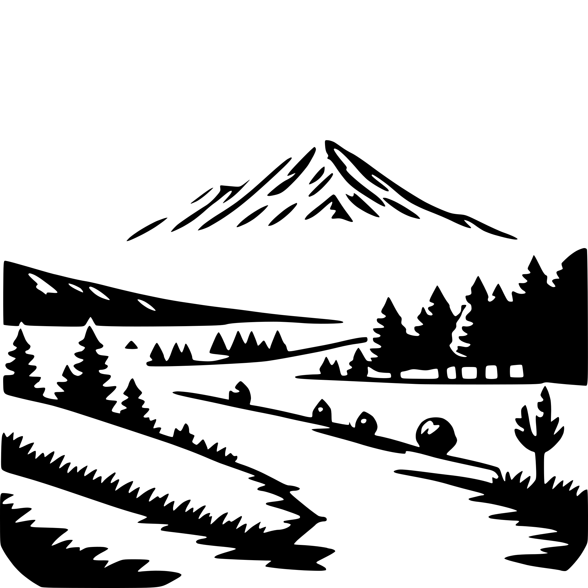 AI-generated SVG of a mountain sunrise view