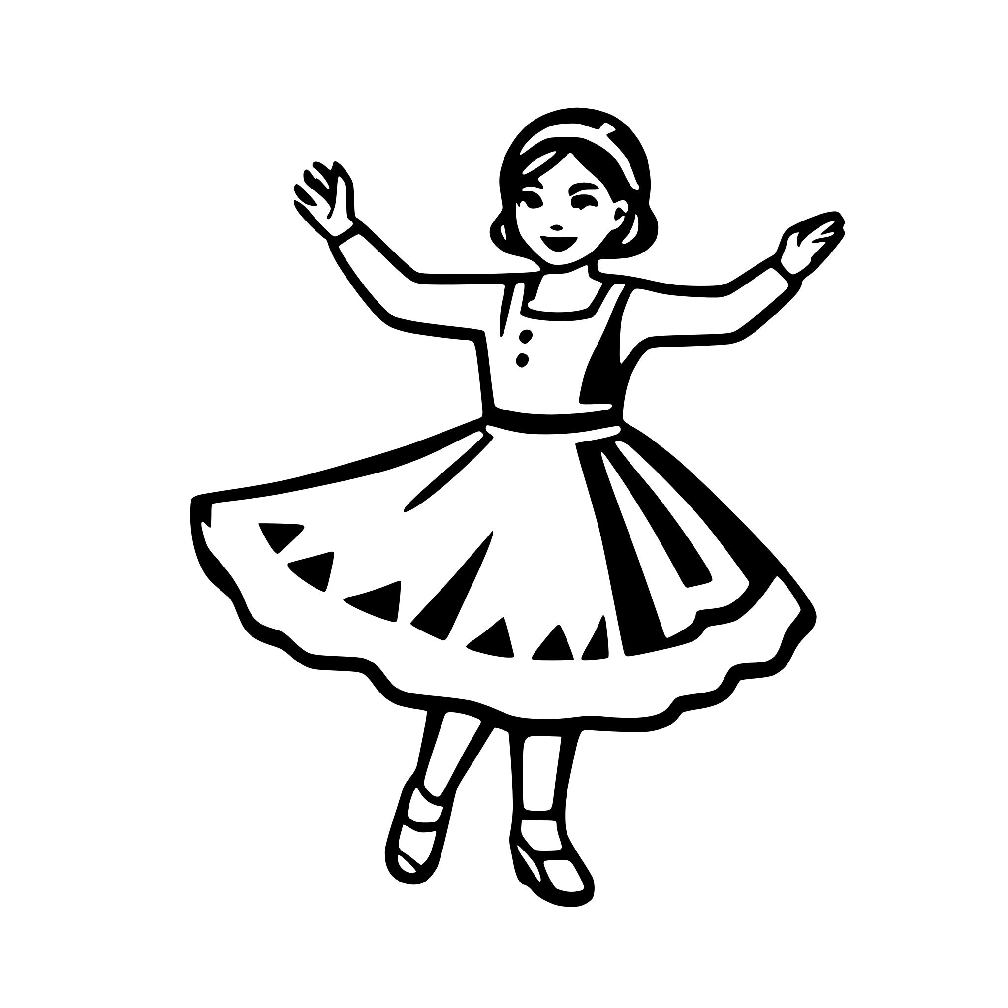 AI-generated SVG of a hungarian dancing pair
