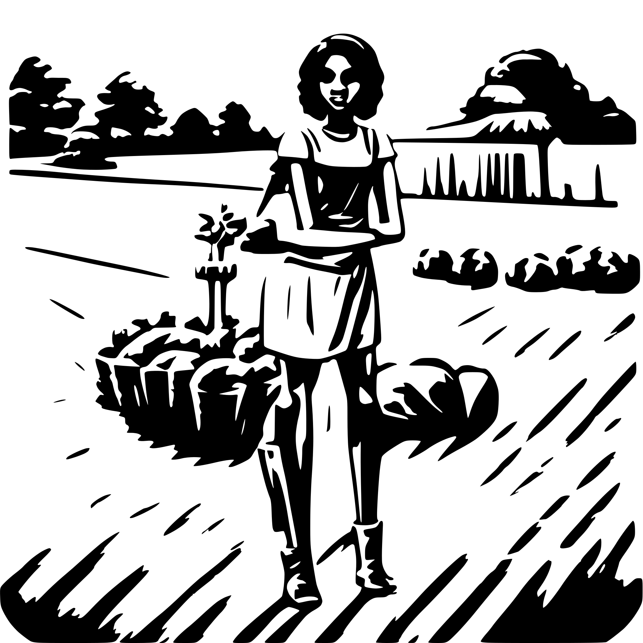 AI-generated SVG of 'farming and black girl'