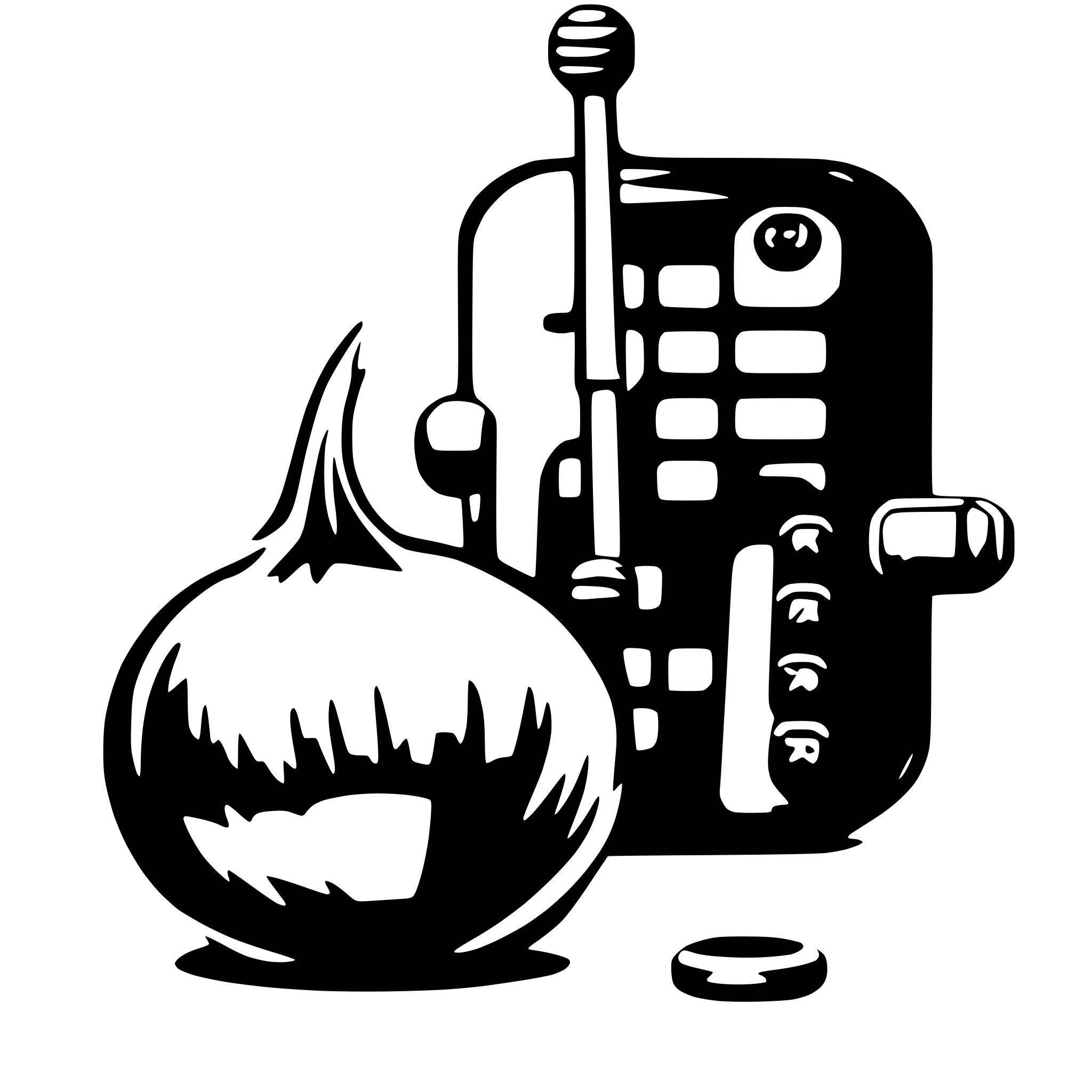 AI-generated SVG of 'onion with phone'