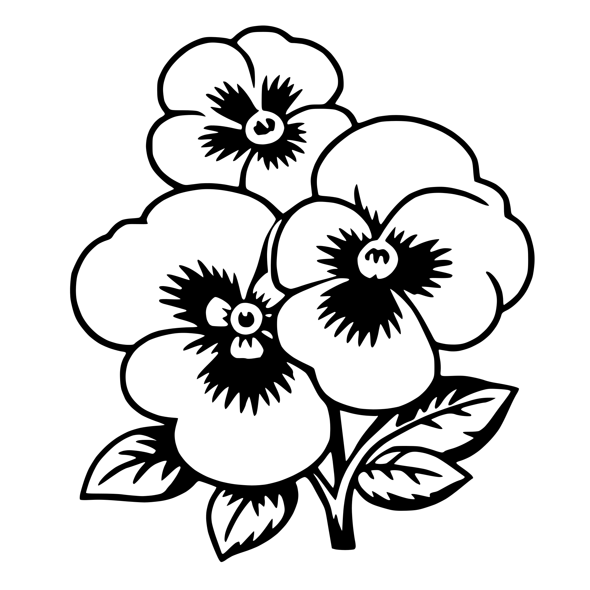 AI-generated SVG of 'pansy'