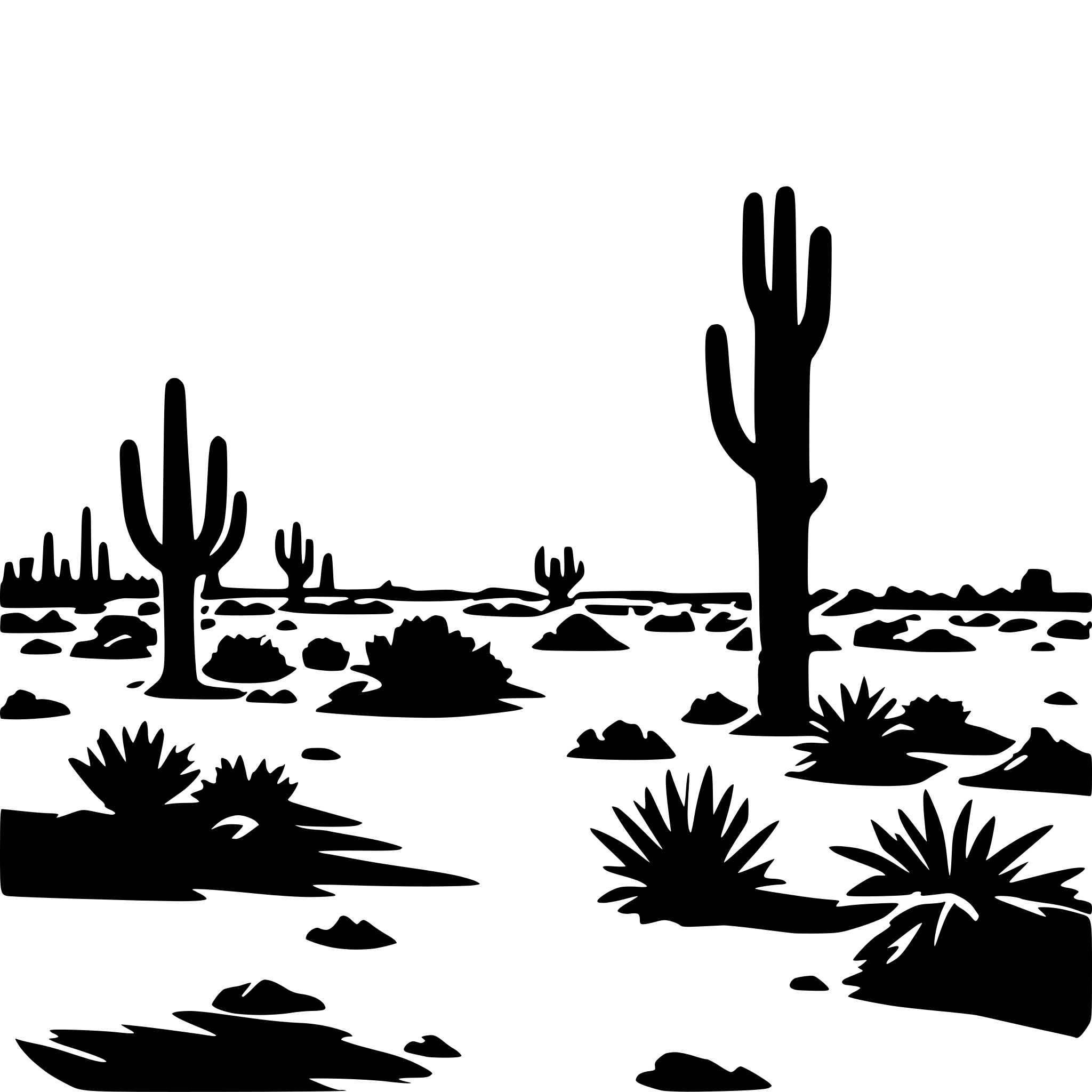 AI-generated SVG of a extreme hot sunny desert ecosystem including sunrise