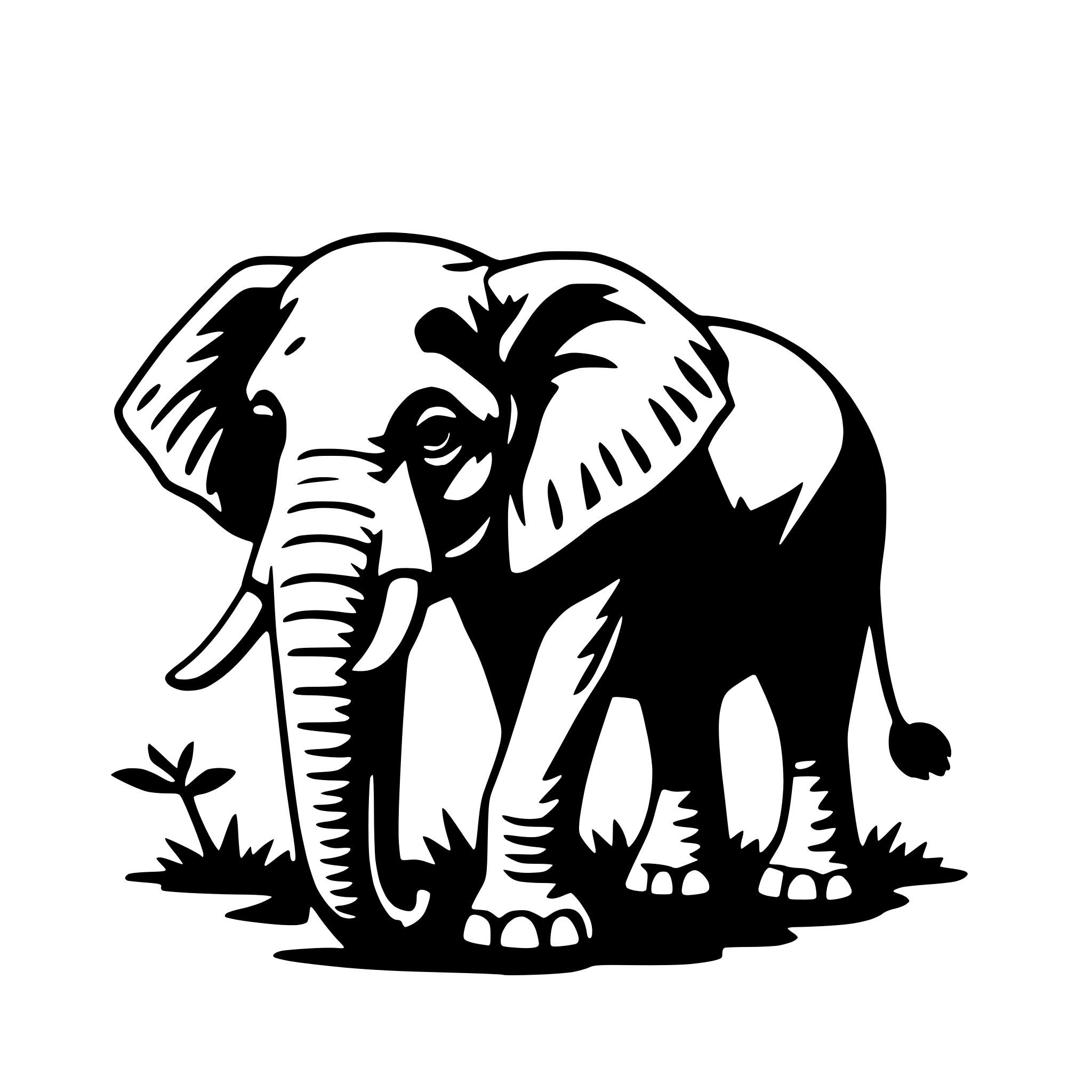 AI-generated SVG of a elephant