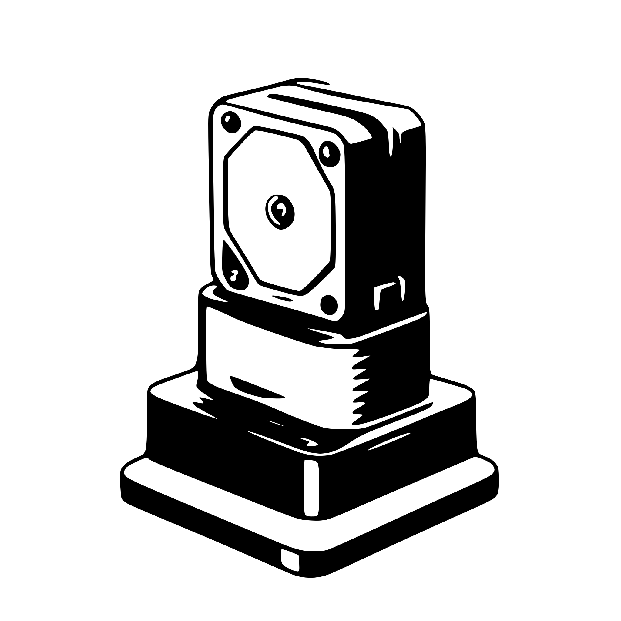 AI-generated SVG of a Git branching symbol with hard disk icon