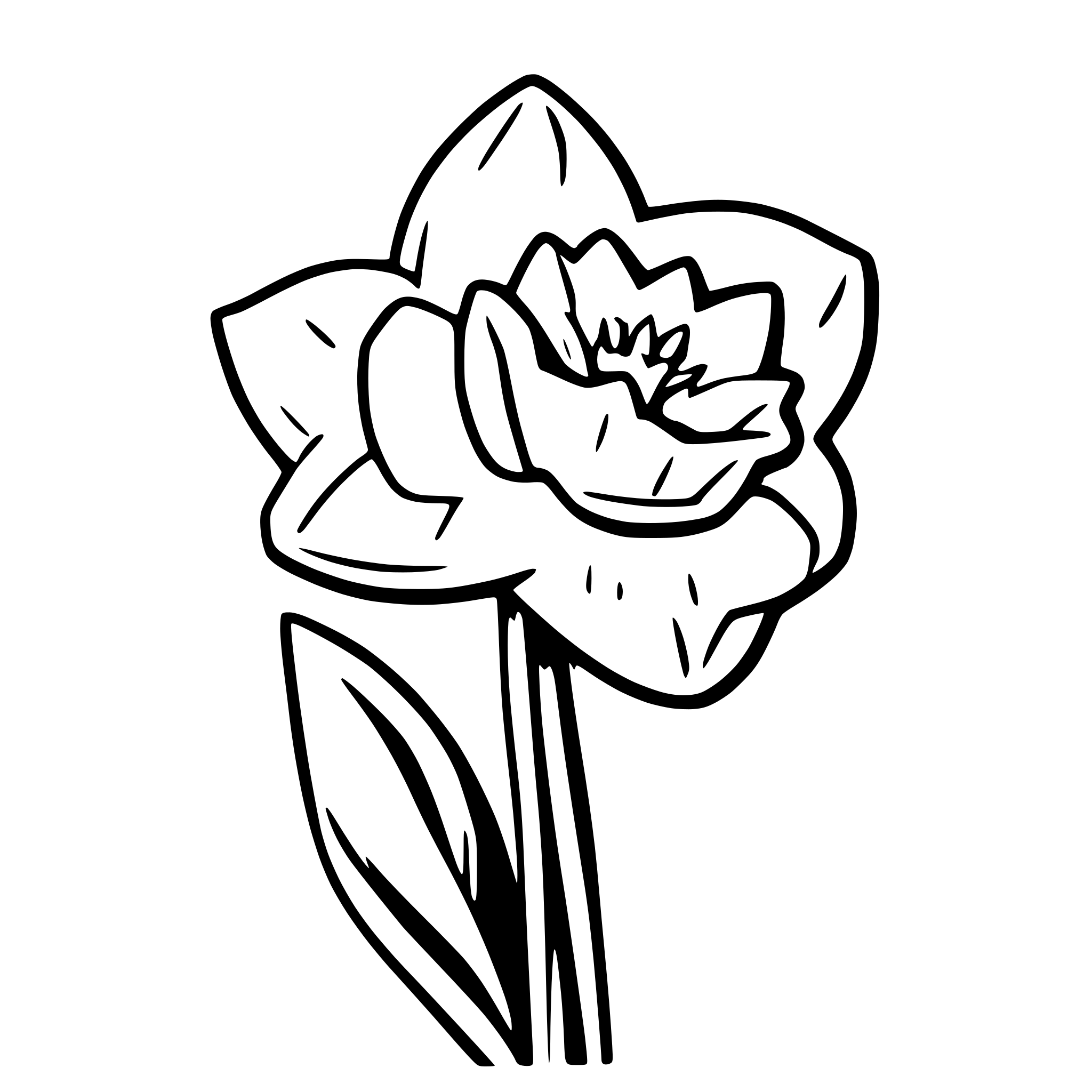 AI-generated SVG of a Head of a daffodil