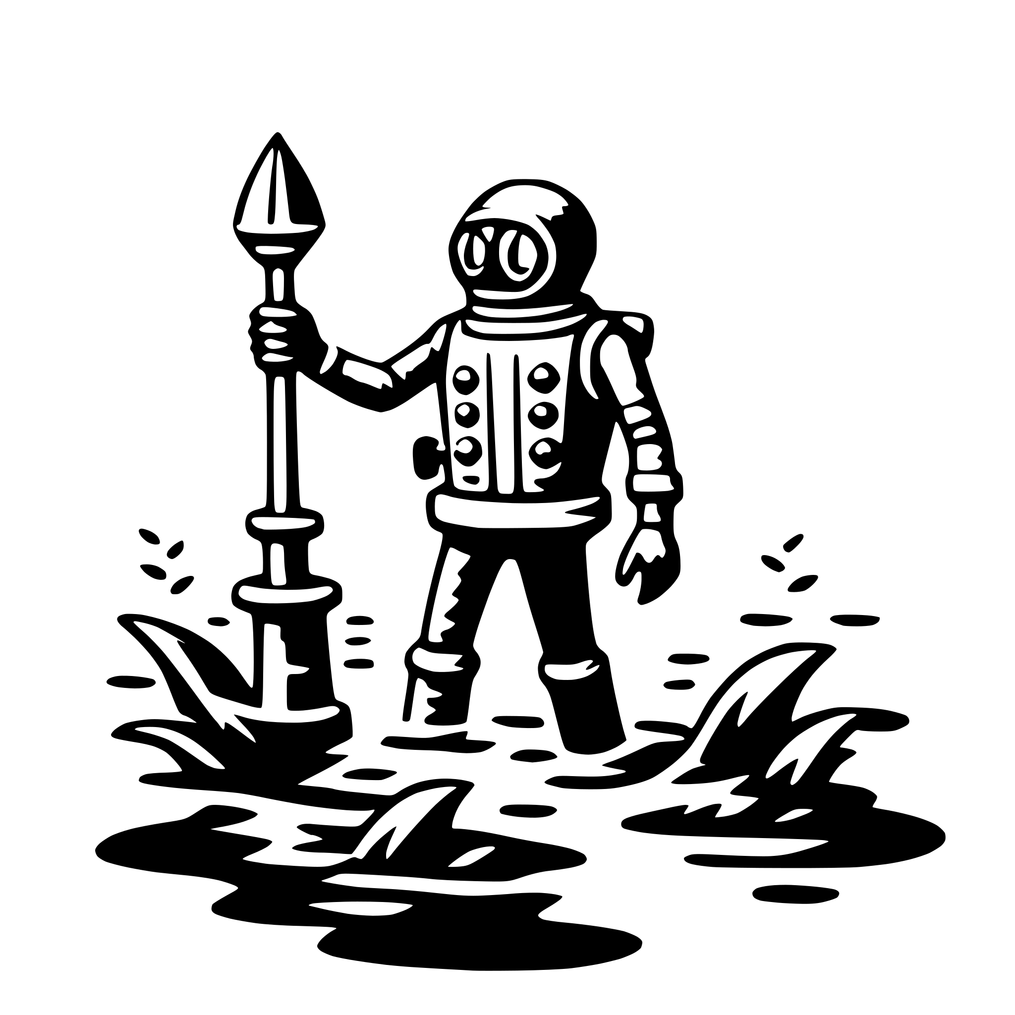 AI-generated SVG of a deep sea diving