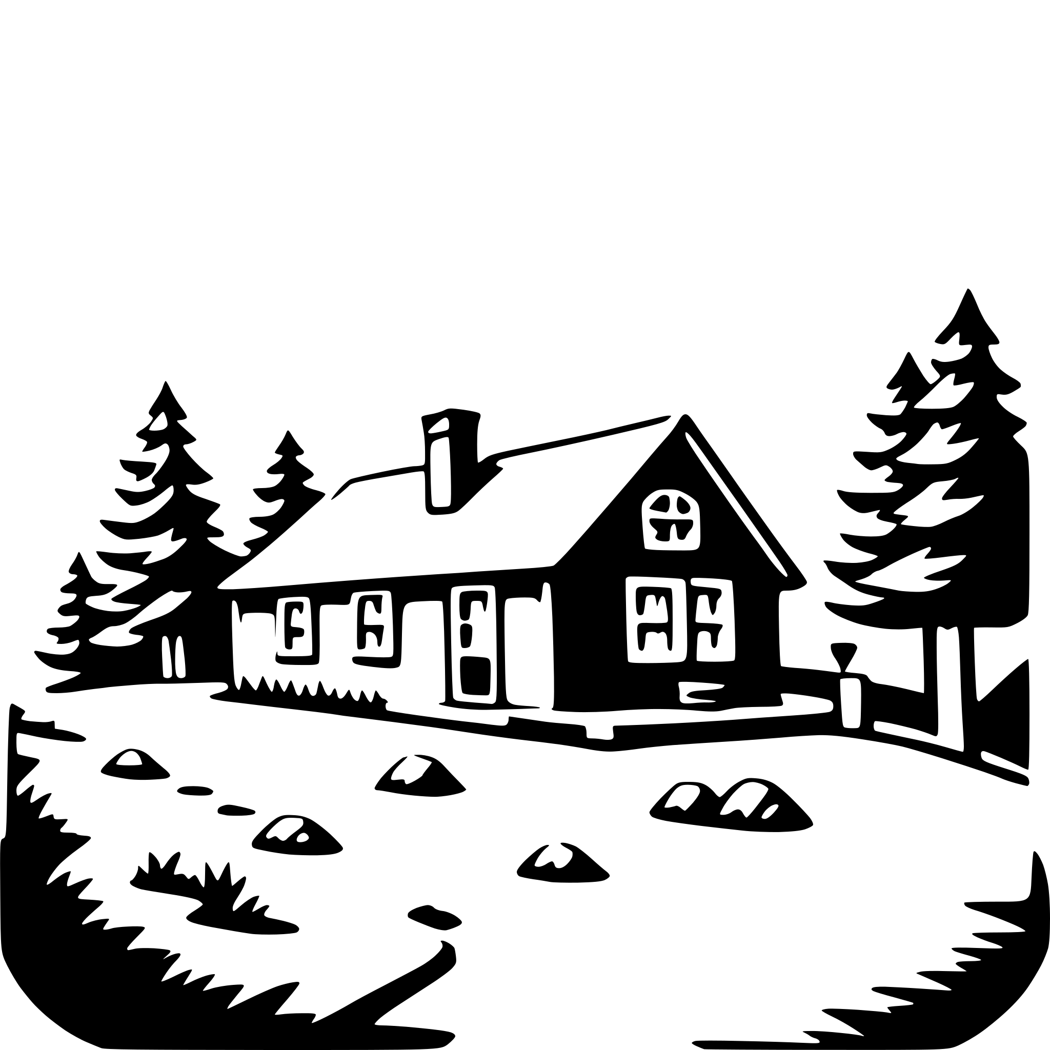 AI-generated SVG of 'mountain cabin escape'