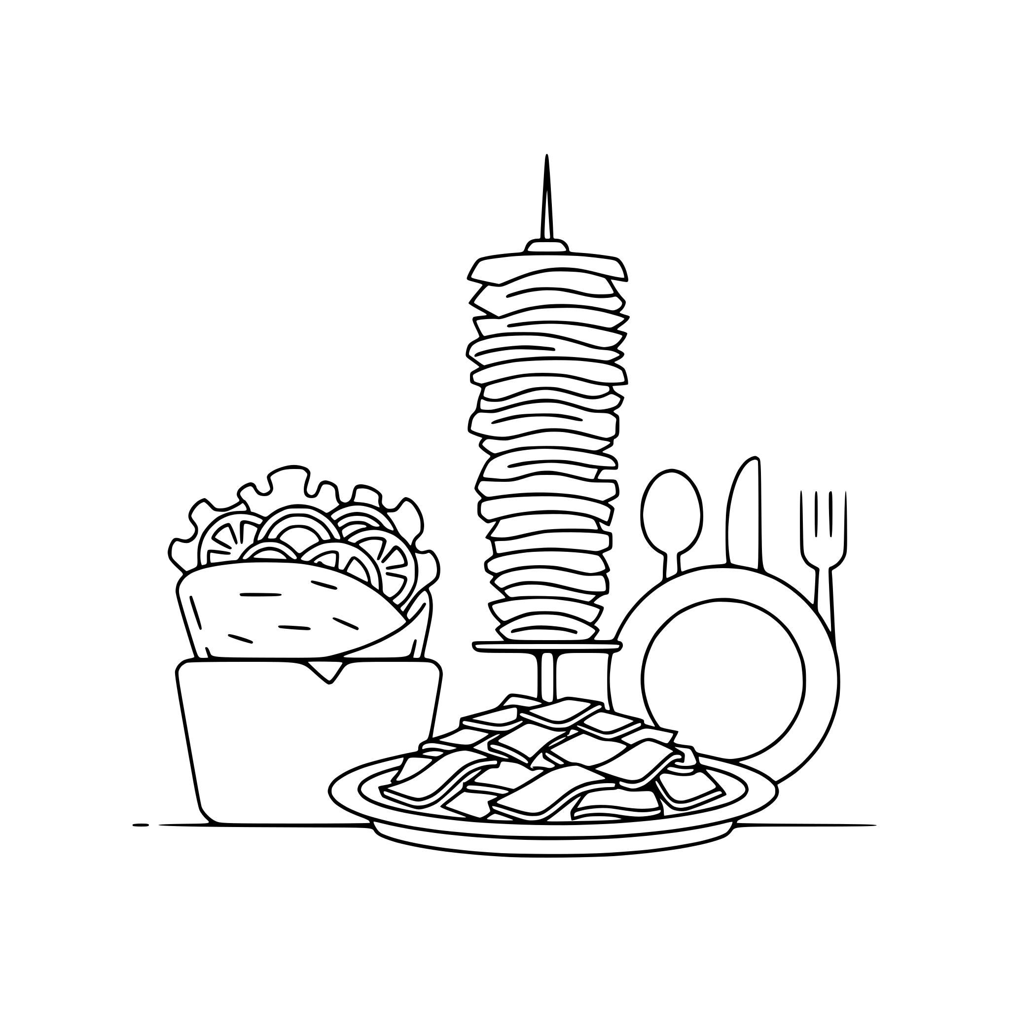 AI-generated SVG of a kebab
