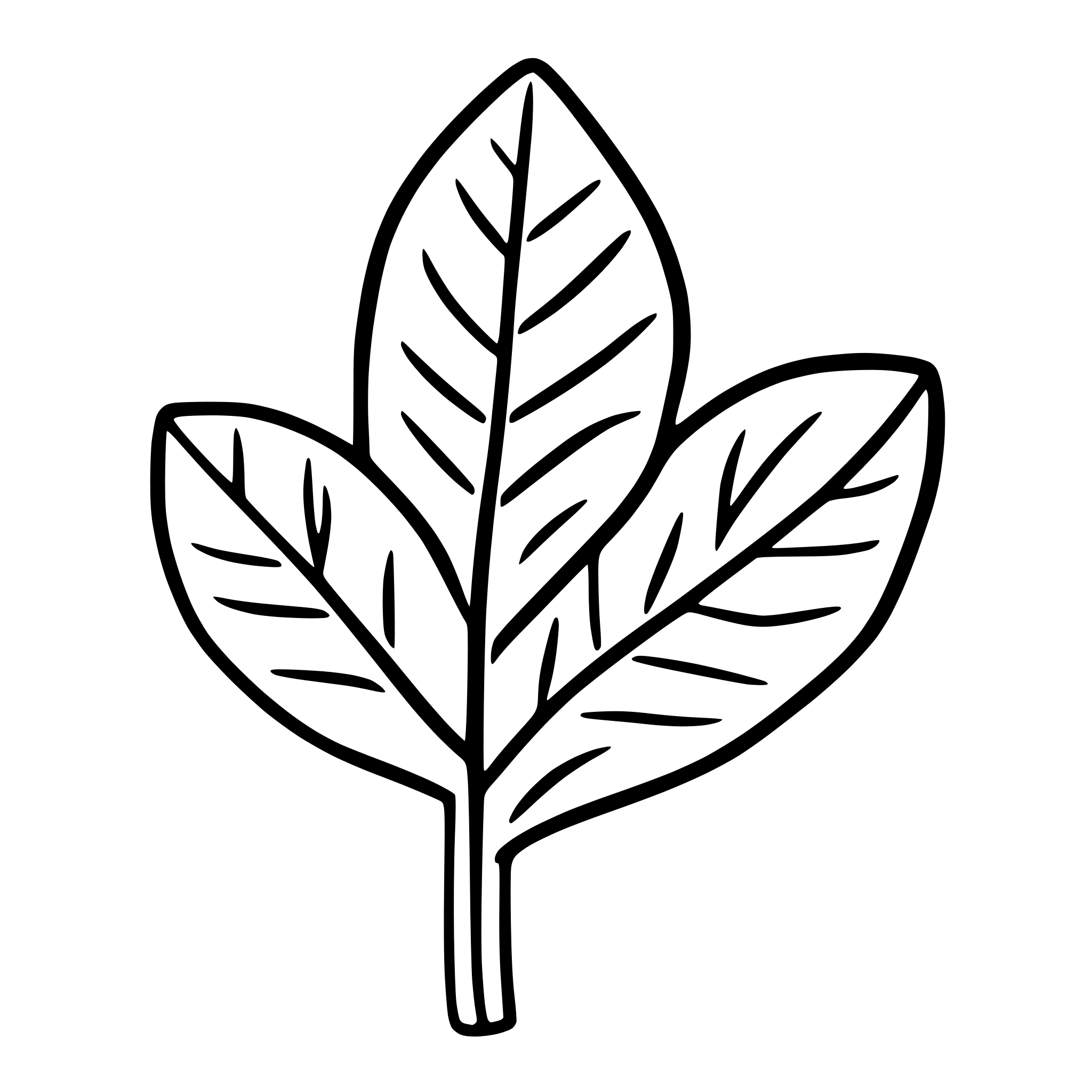 AI-generated SVG of a simple image of a leaf