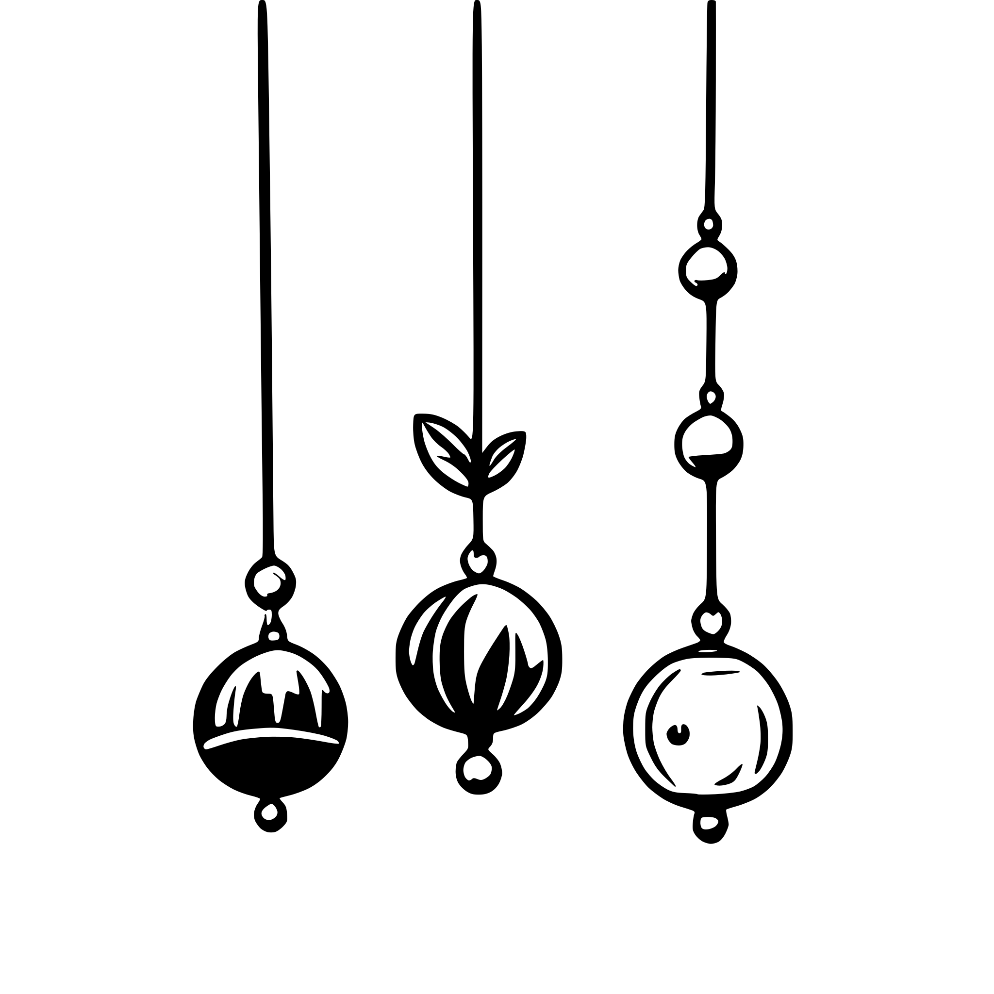 AI-generated SVG of a three pearls on a string with a needle