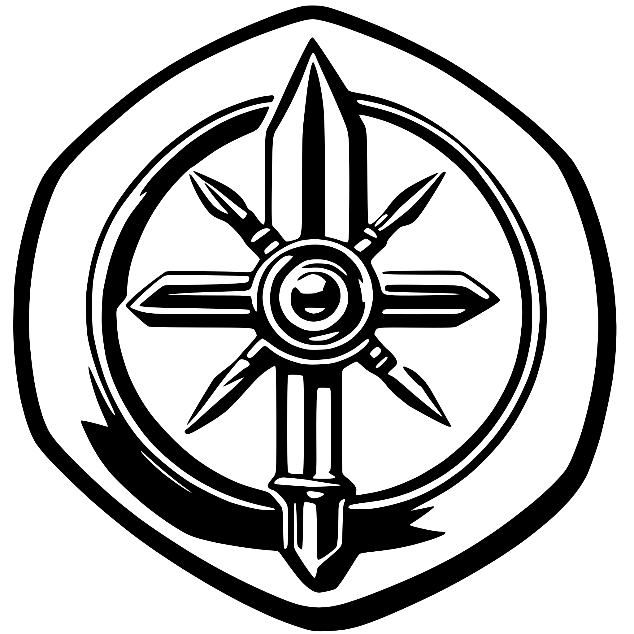 AI-generated SVG of 'MP as steel dart logo'