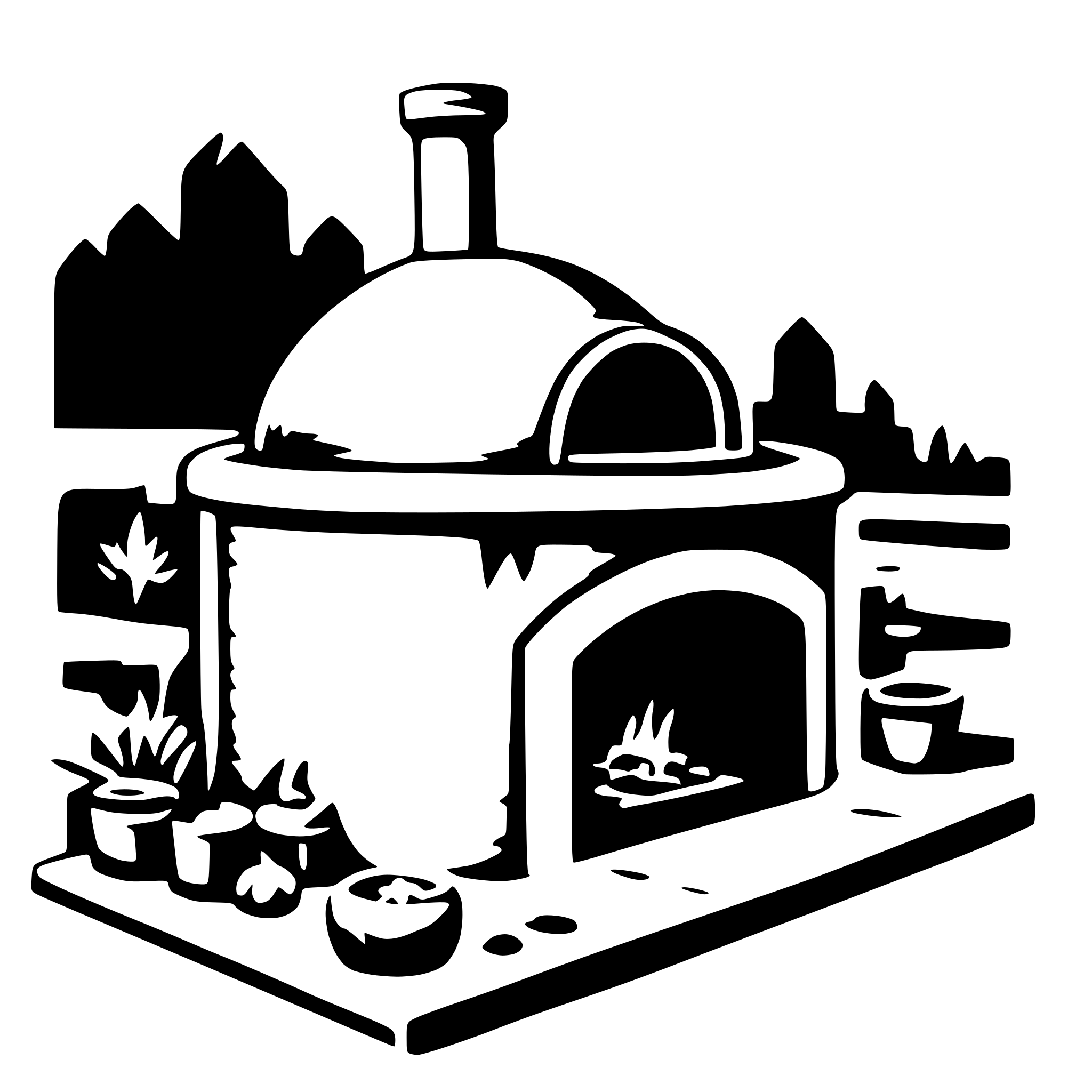 AI-generated SVG of a clay oven