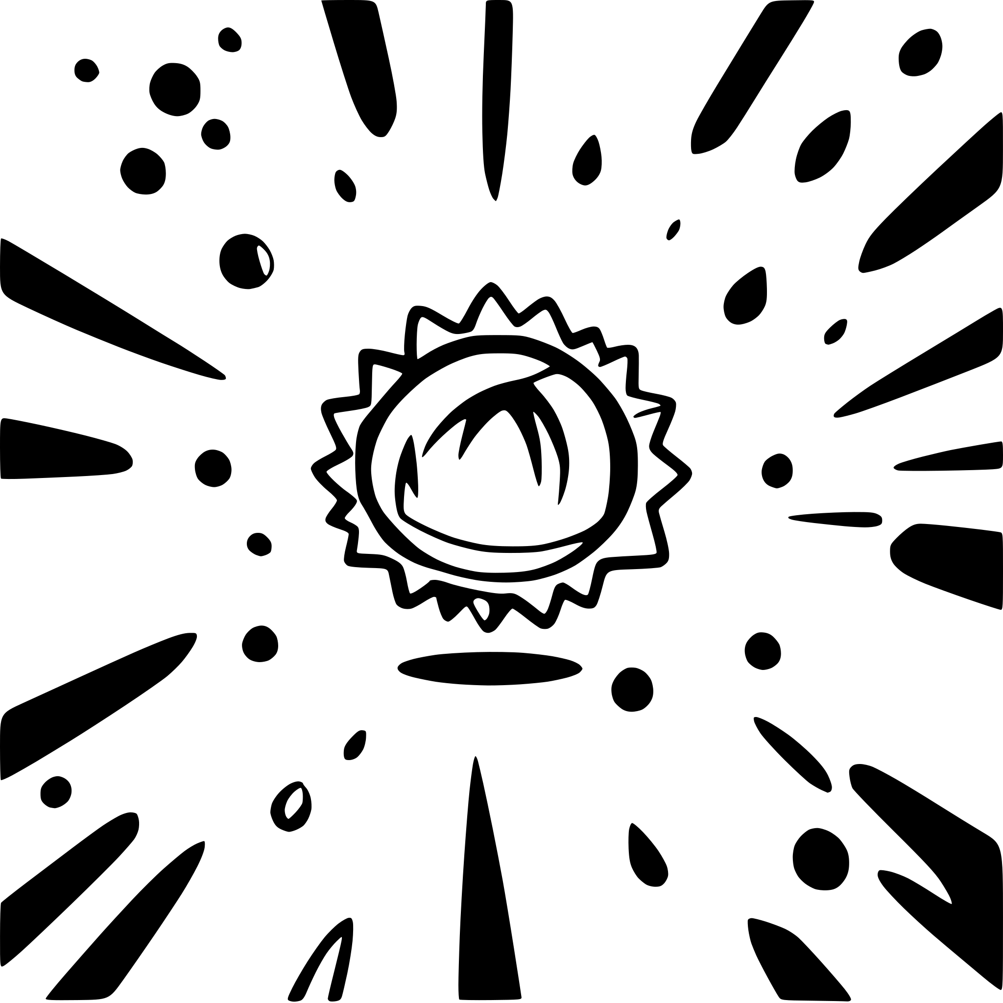 AI-generated SVG of a accelerated sparkles as a particle system with focus on the center