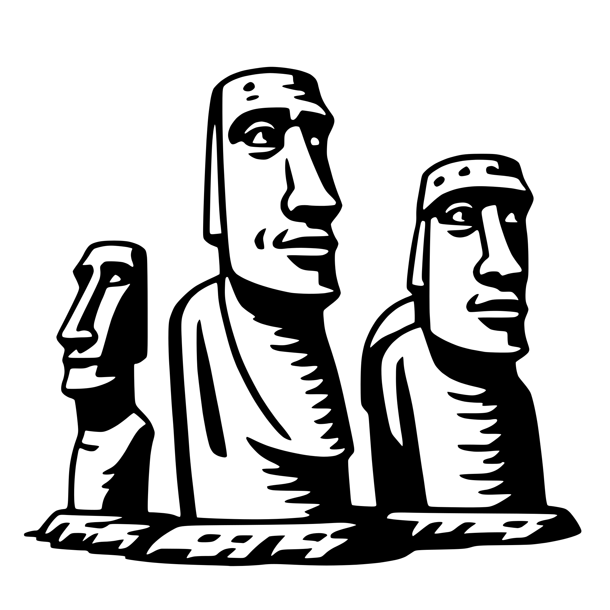 AI-generated SVG of 'easter island moai'