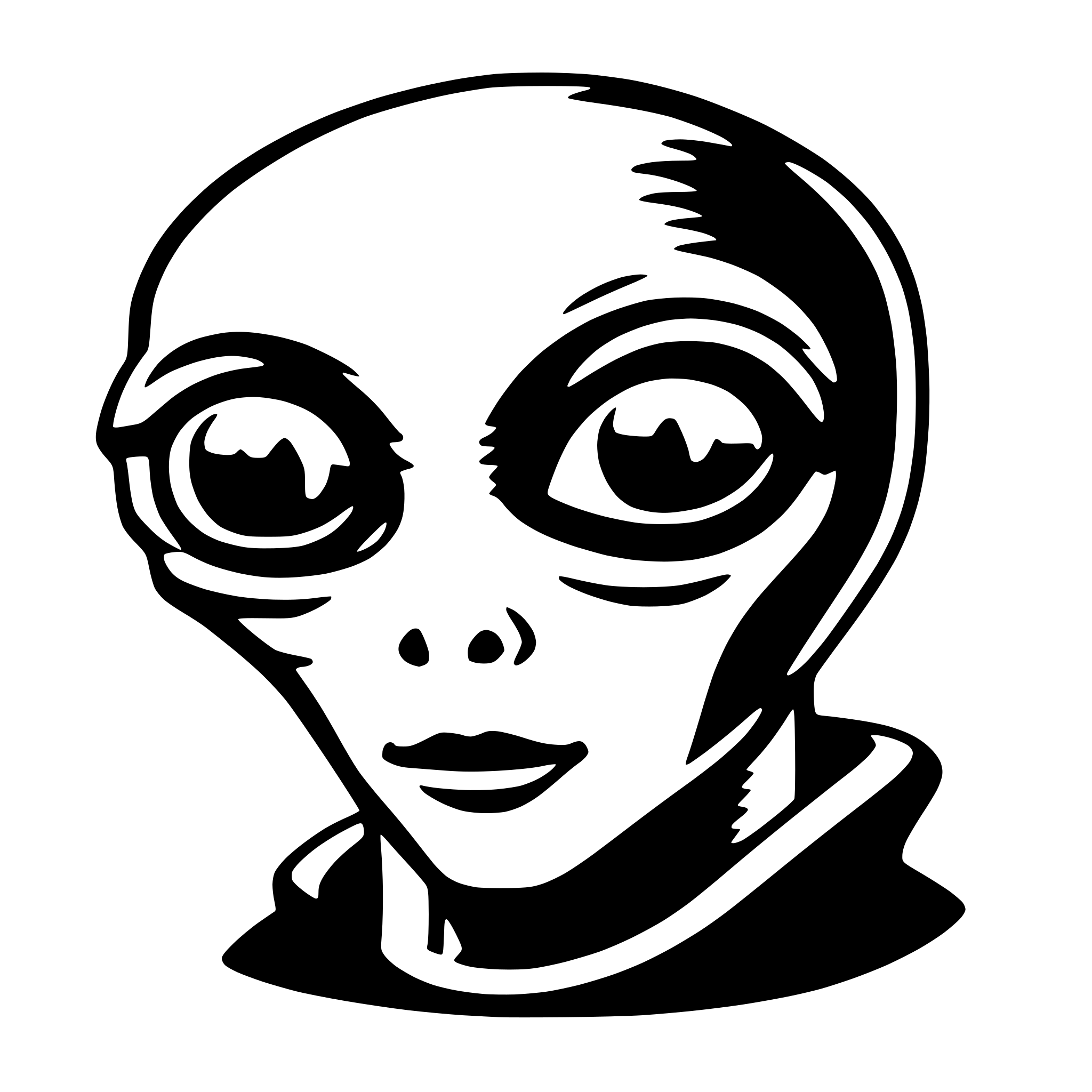 AI-generated SVG of a alien