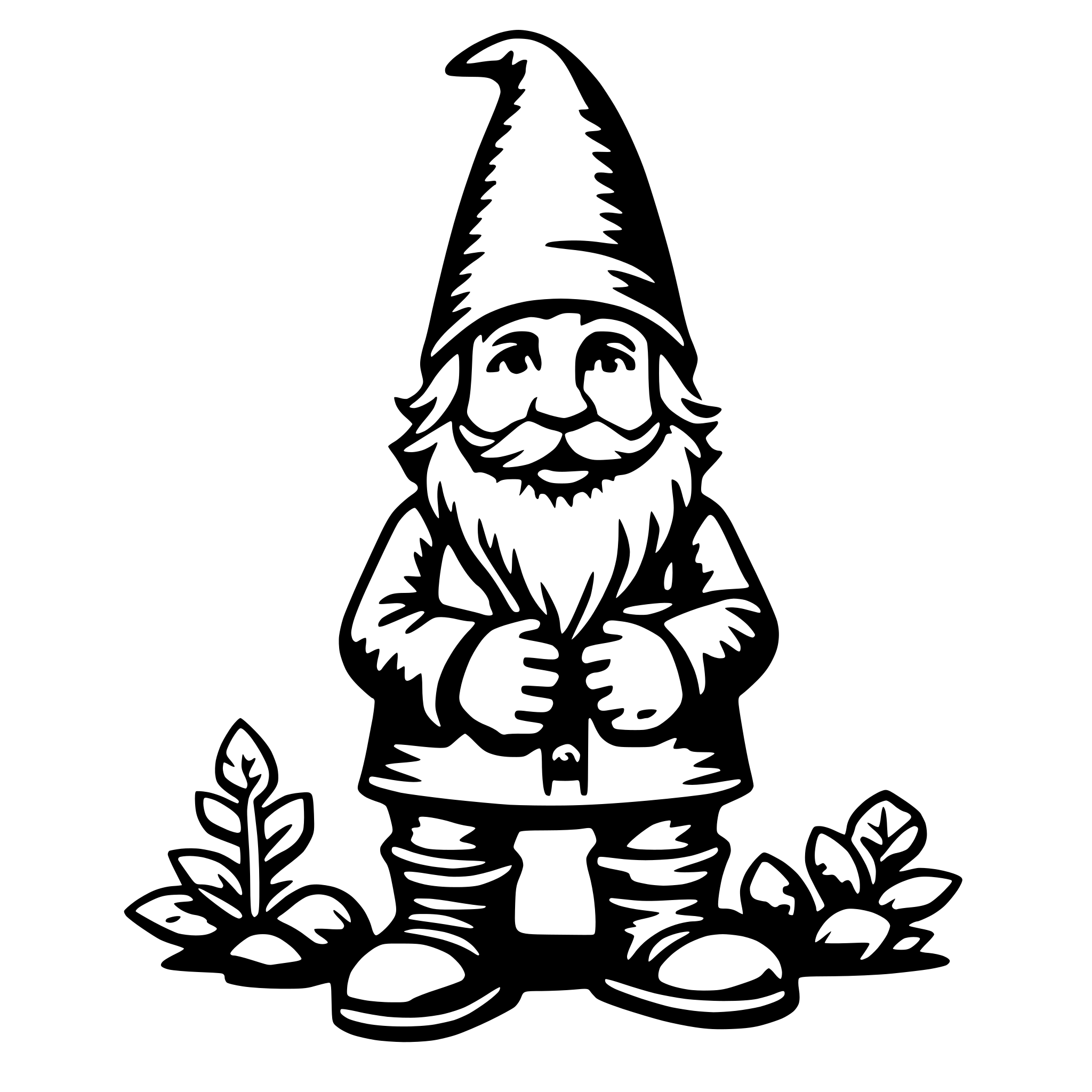 AI-generated SVG of 'garden gnome'