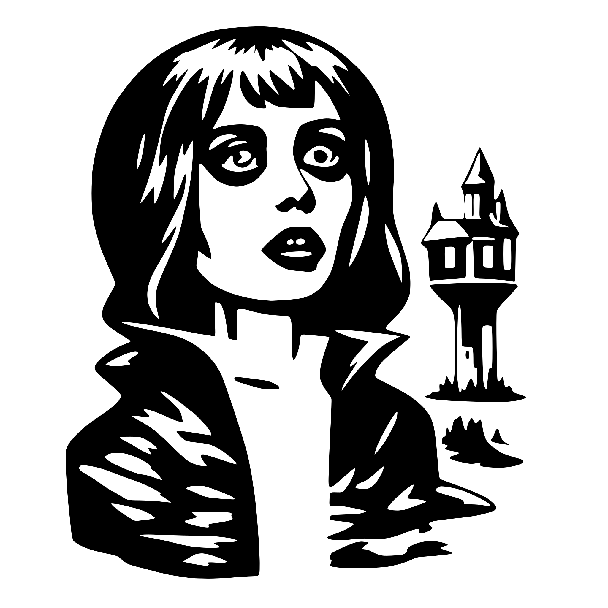 AI-generated SVG of 'horror dream'