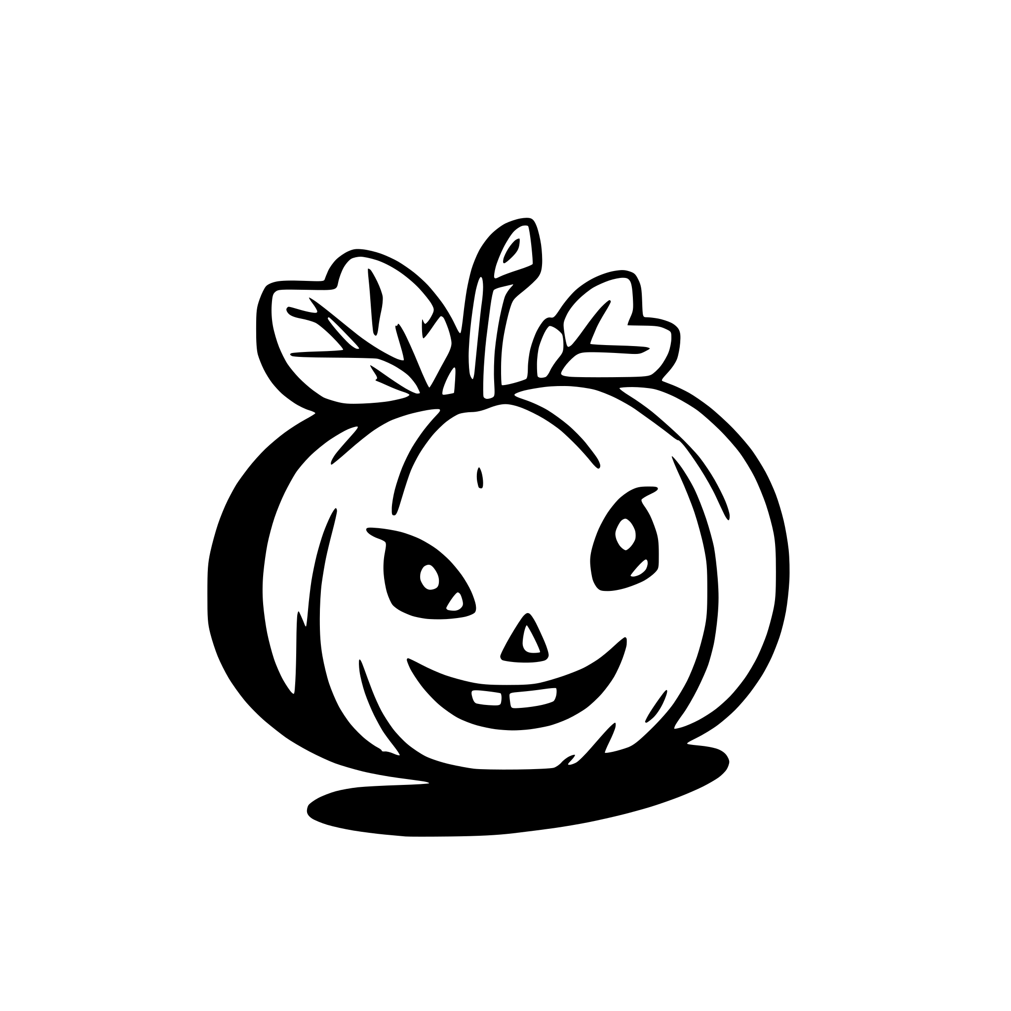 AI-generated SVG of a pumpkin with flowers