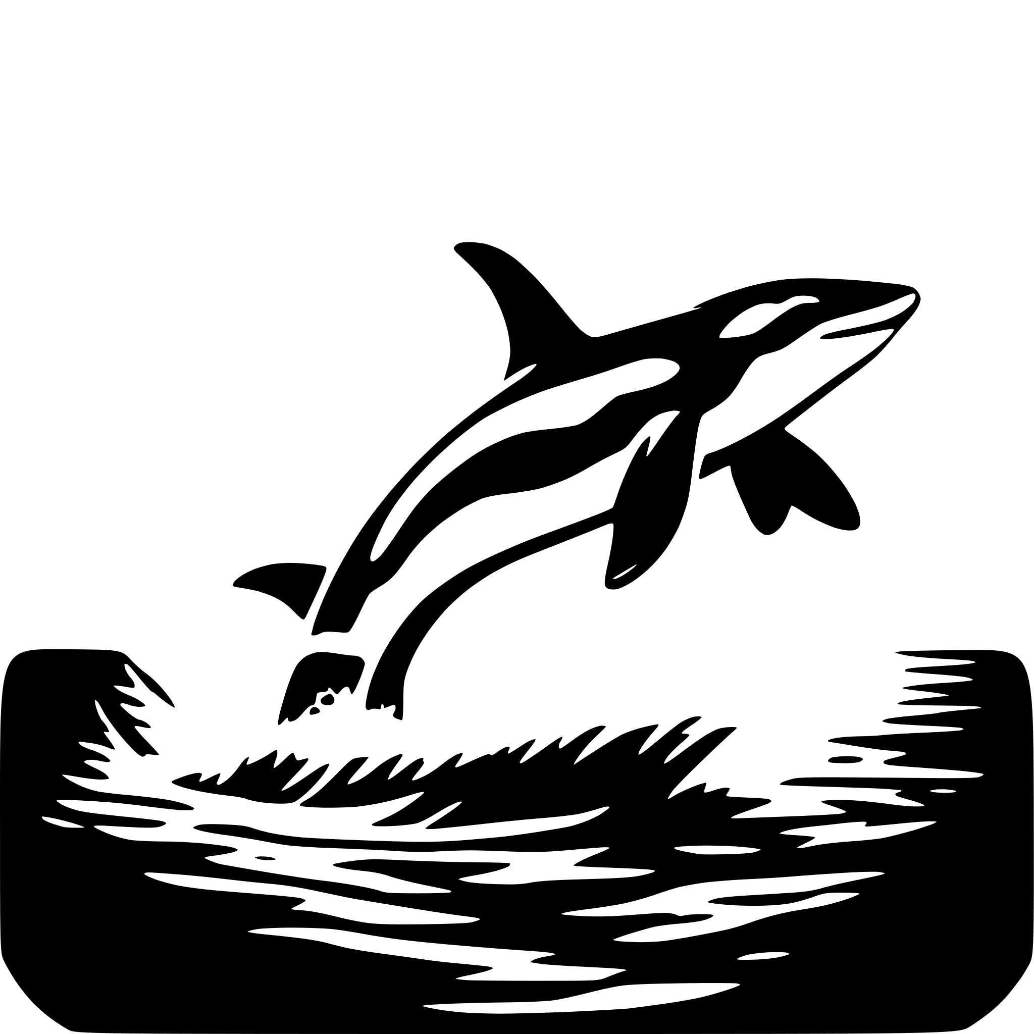 AI-generated SVG of a orca jumping