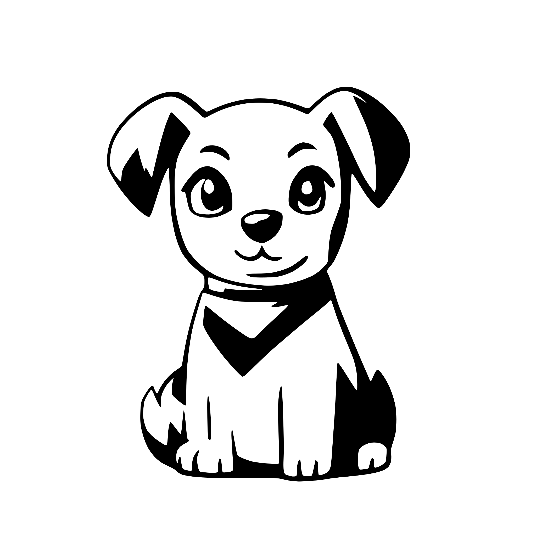 AI-generated SVG of a dog