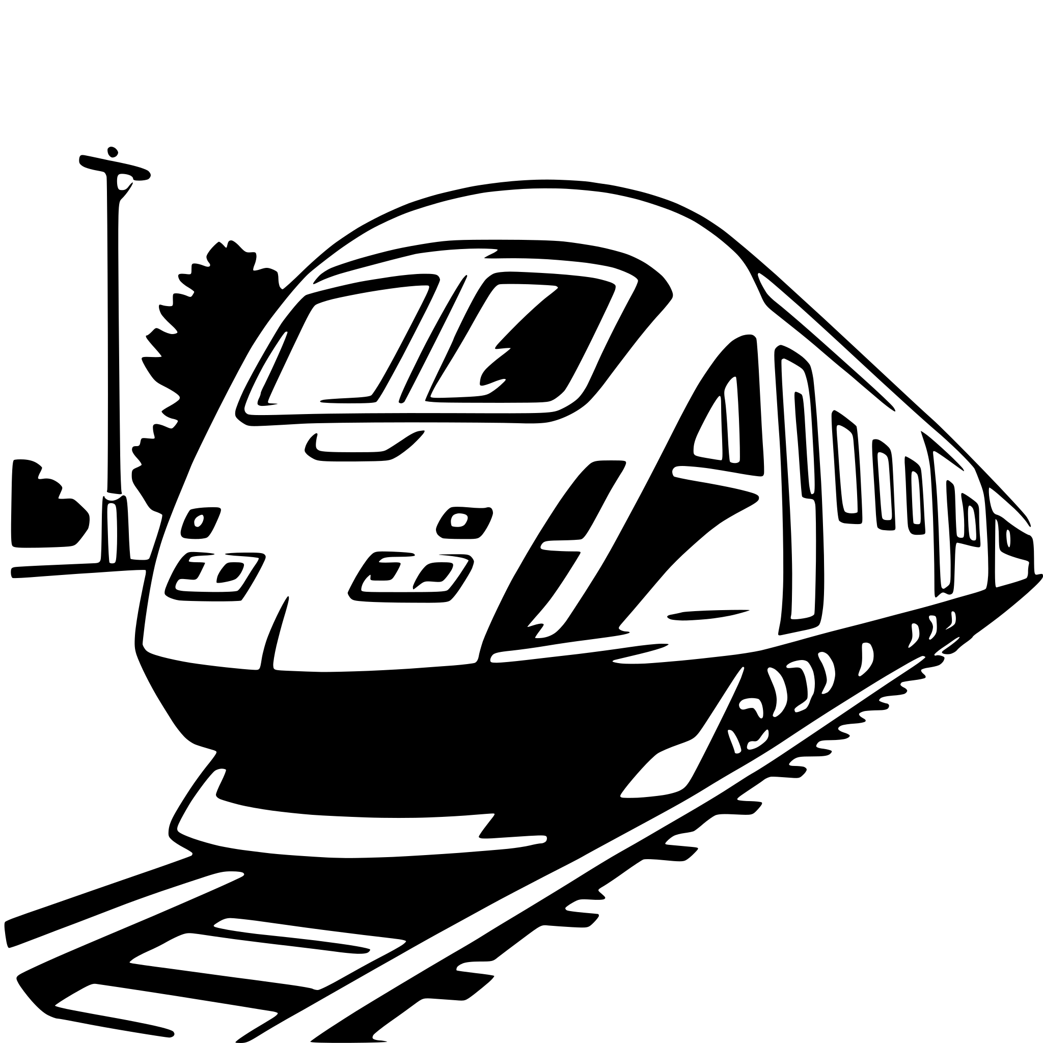 AI-generated SVG of 'high-speed train'