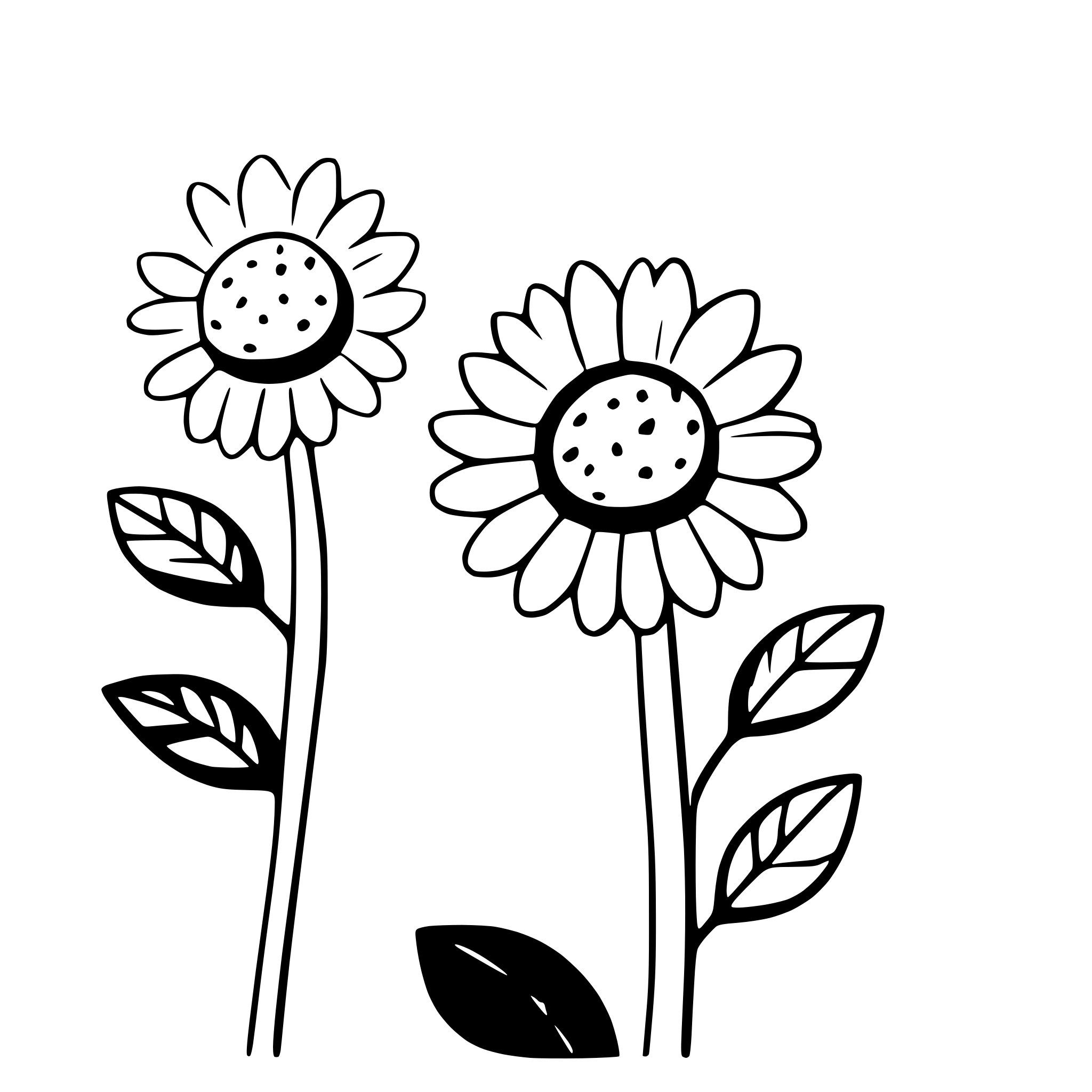 AI-generated SVG of a sunflowers in a field