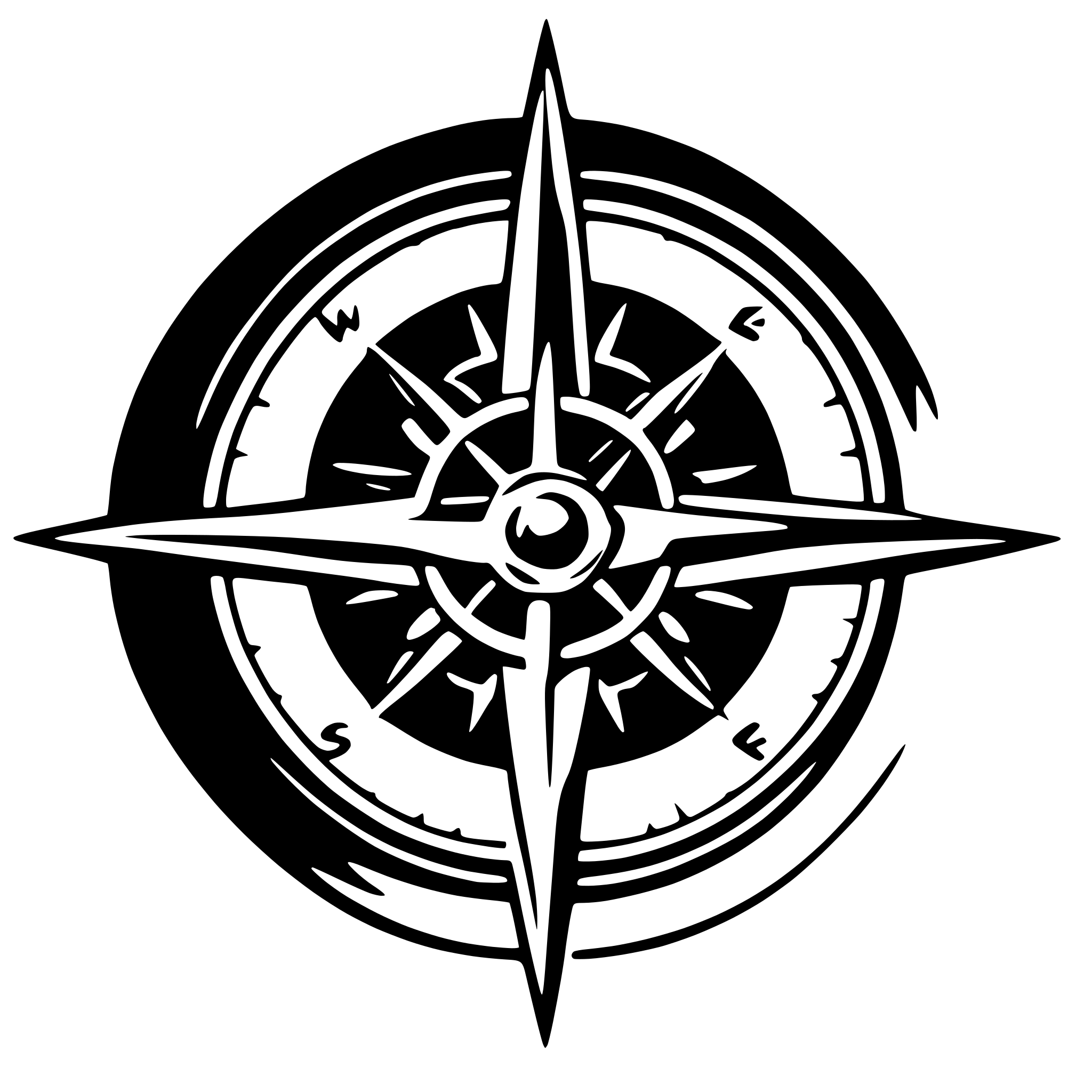 AI-generated SVG of 'create compass rose'