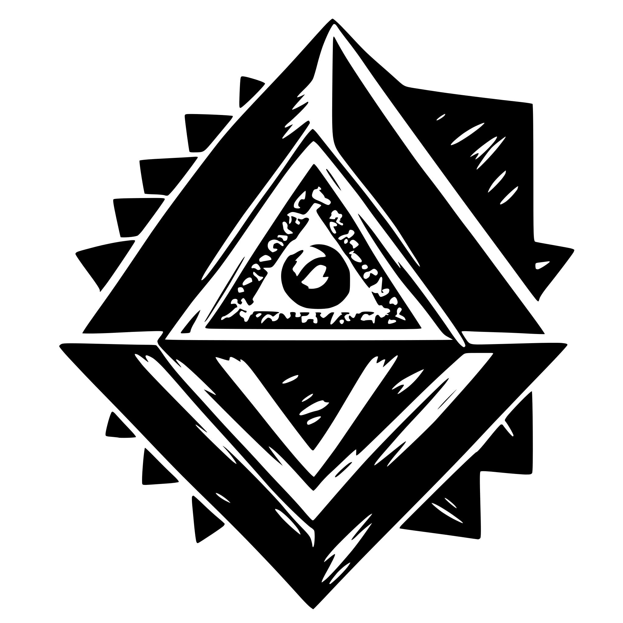 AI-generated SVG of 'Triangular fractal'