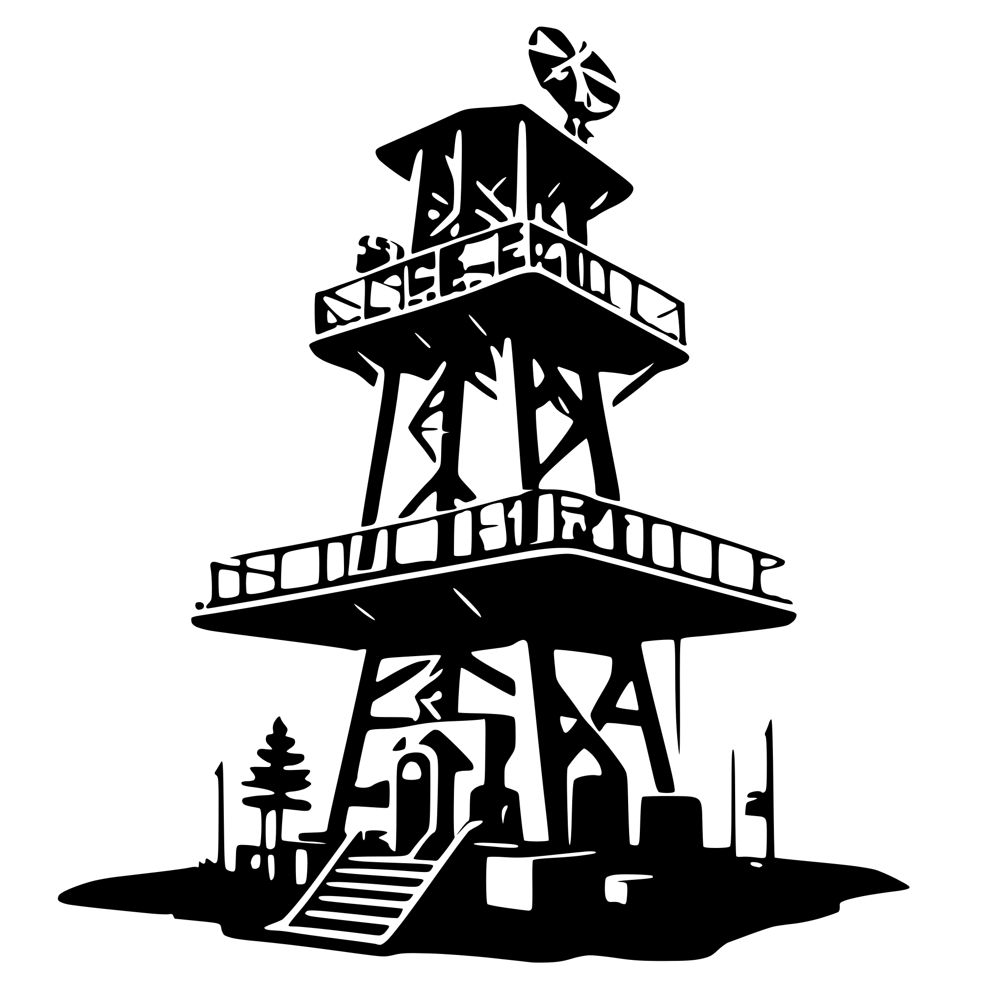 AI-generated SVG of 'oil derrick isometric'