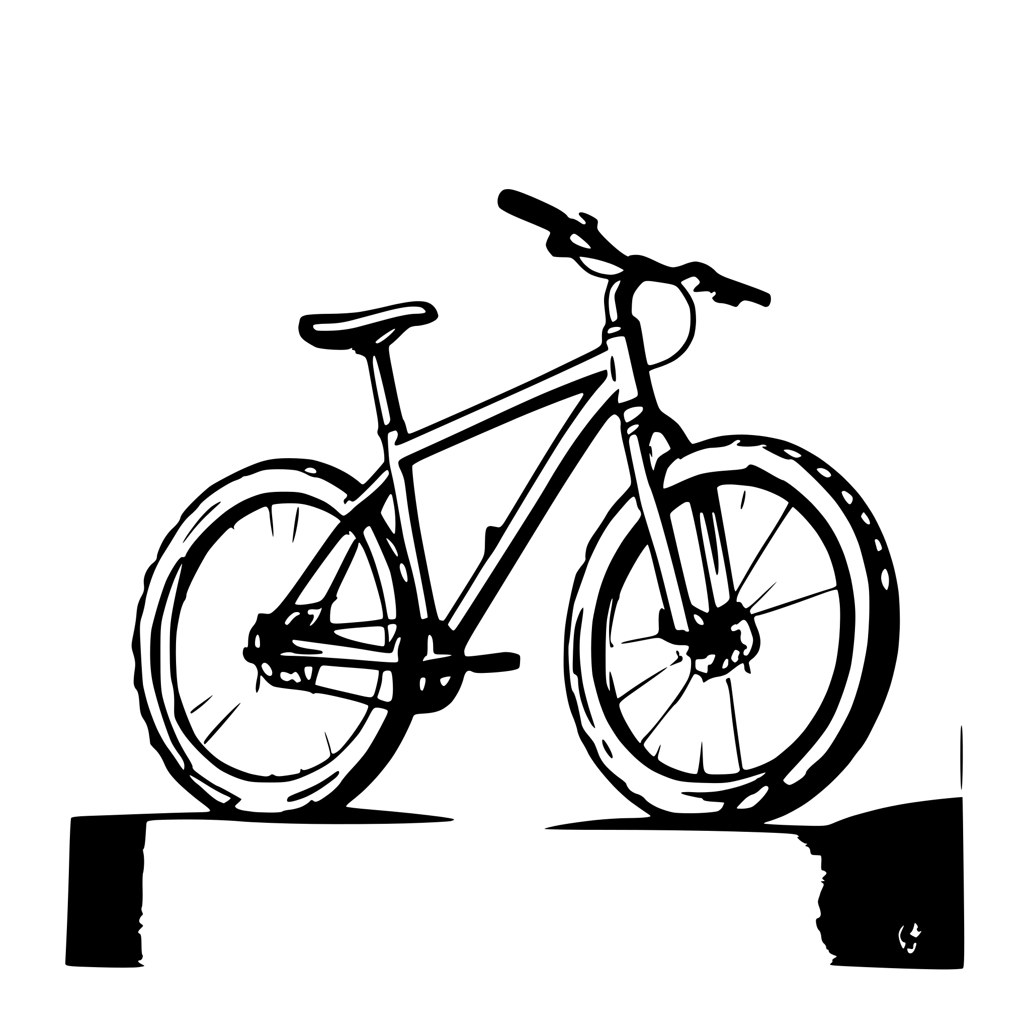 AI-generated SVG of a mountainbike breaking out of a picture frame