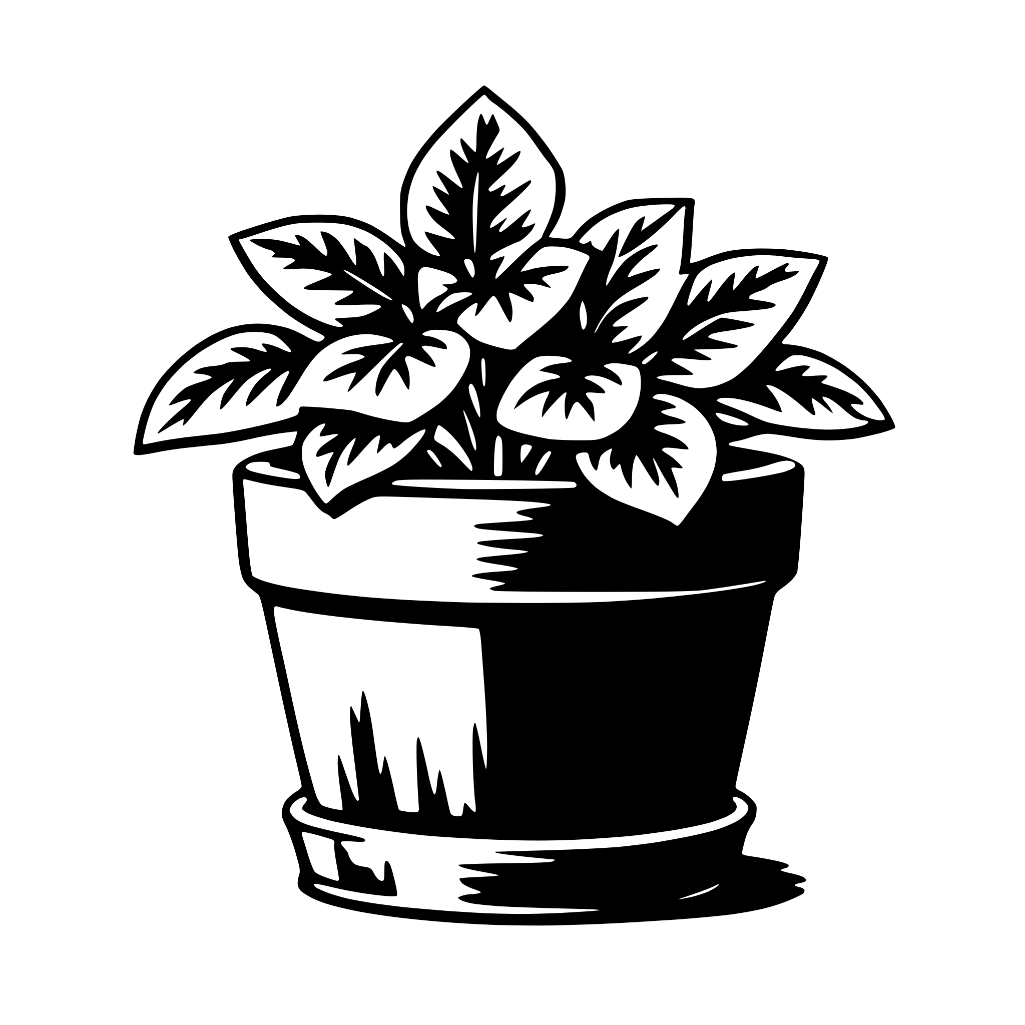 AI-generated SVG of a flowerpot