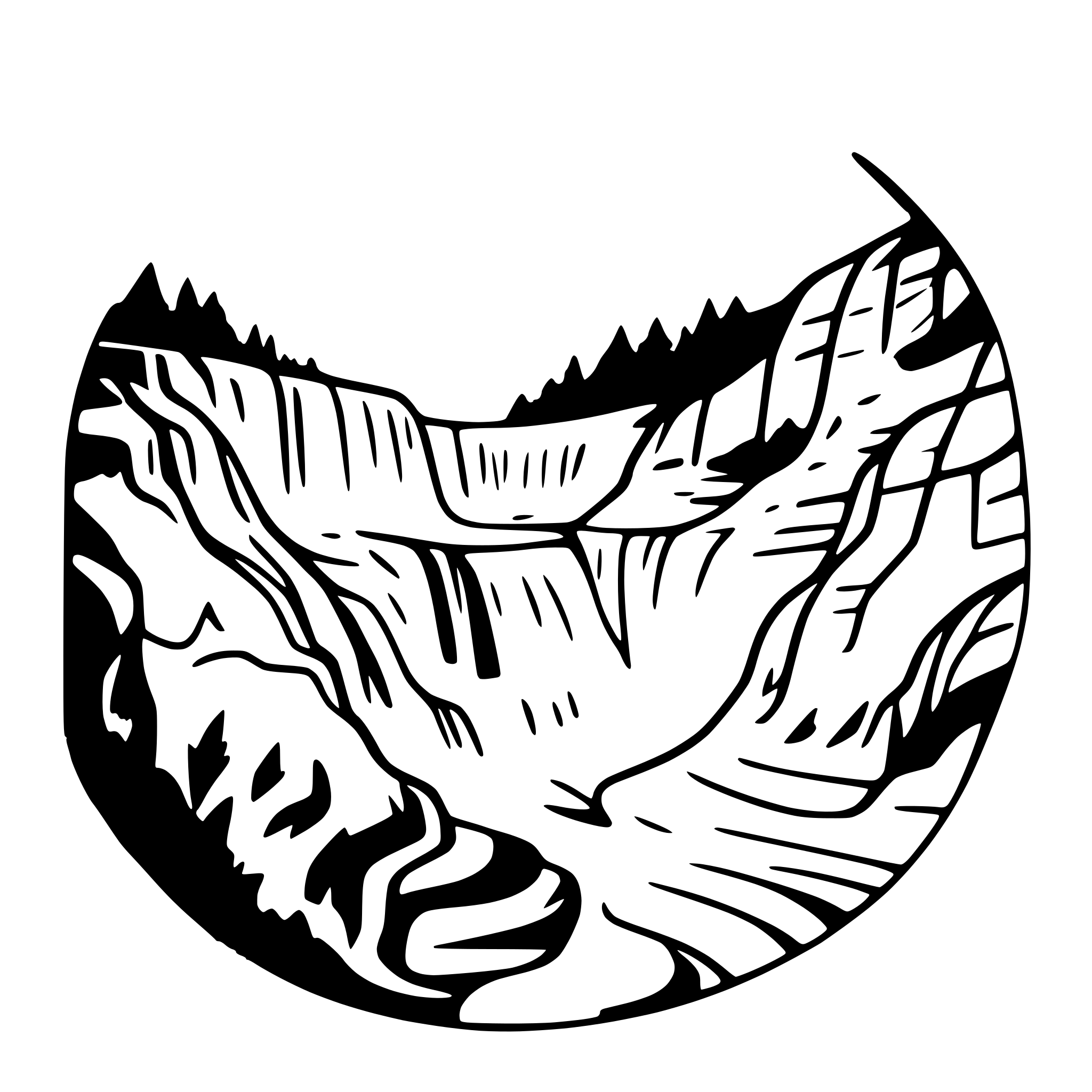 AI-generated SVG of a goat island niagara falls