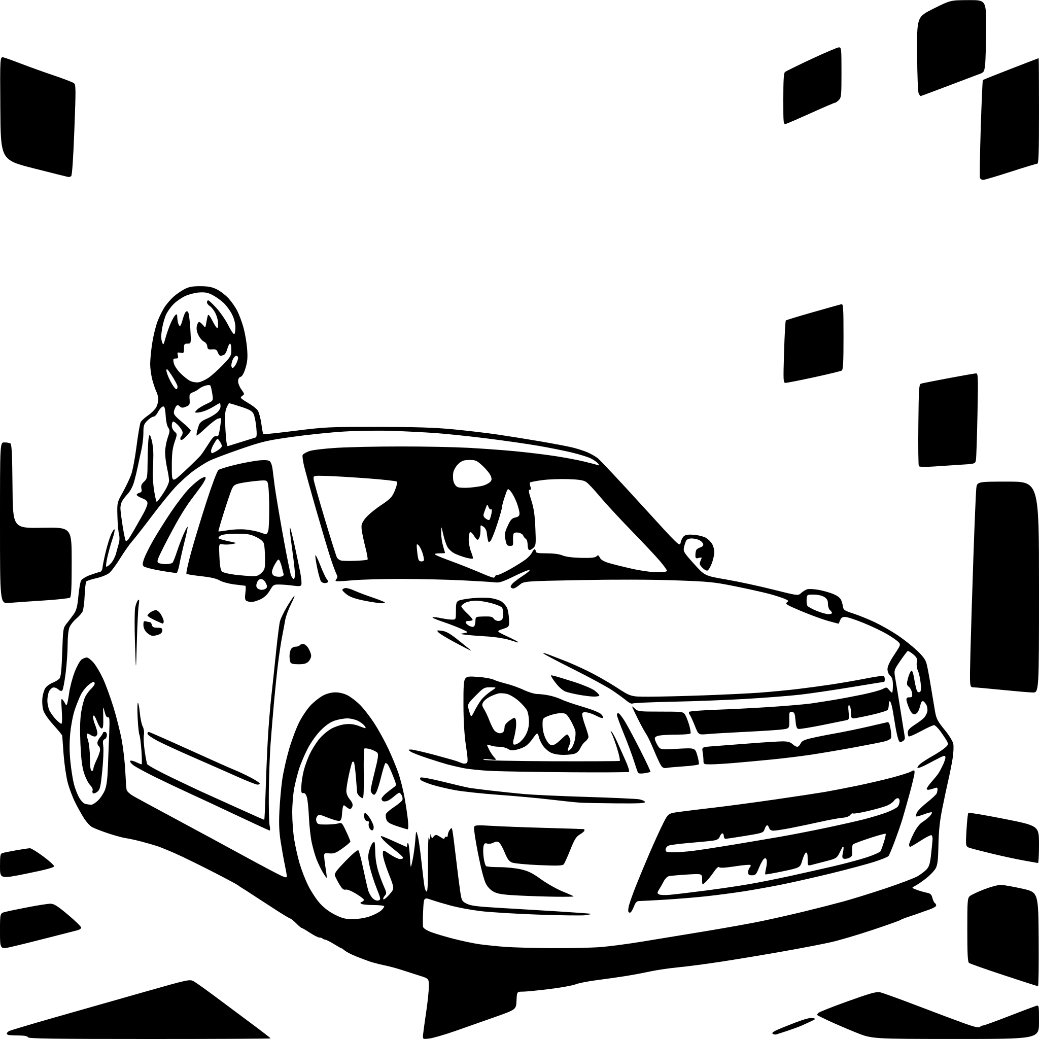 AI-generated SVG of a car