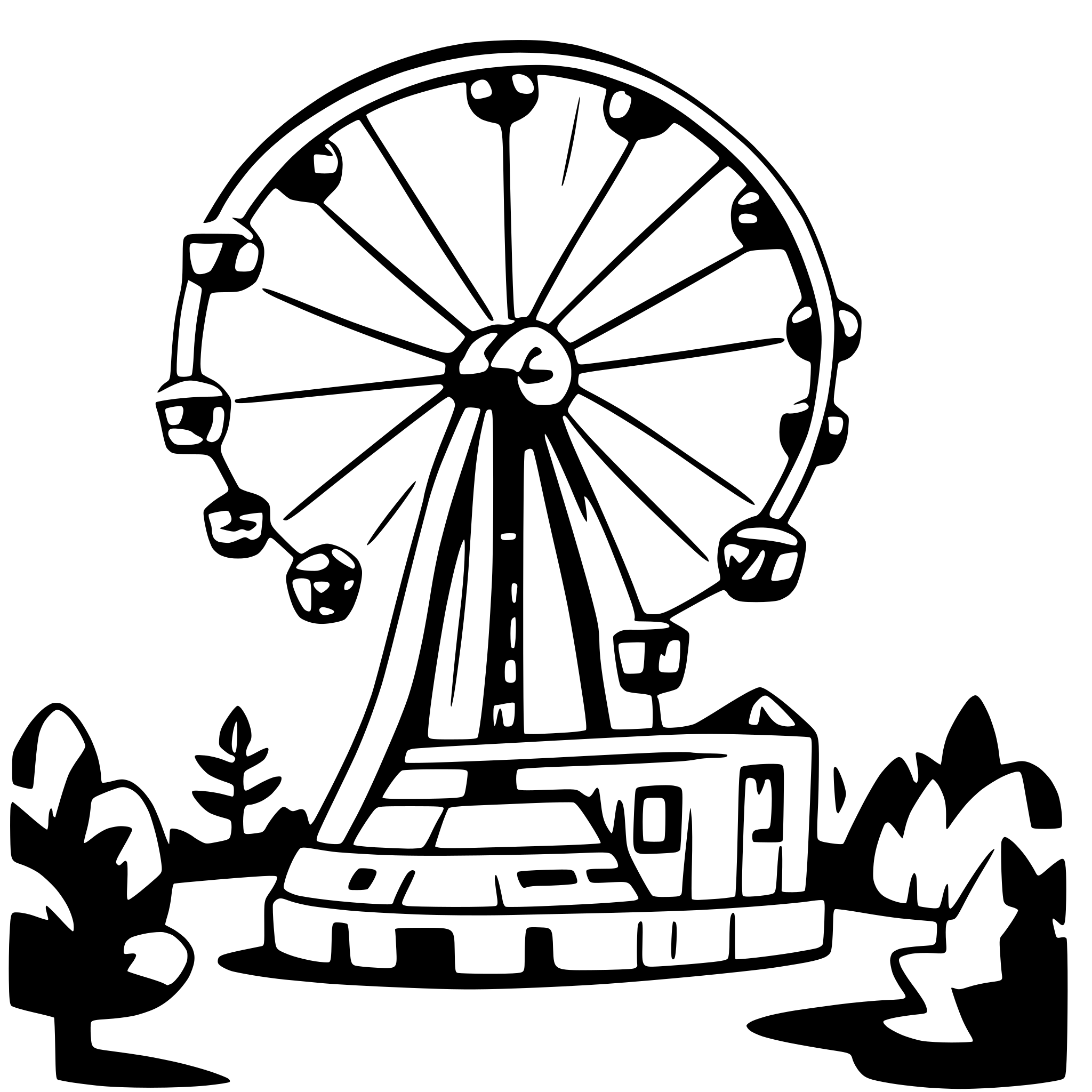 AI-generated SVG of 'ferris wheel'
