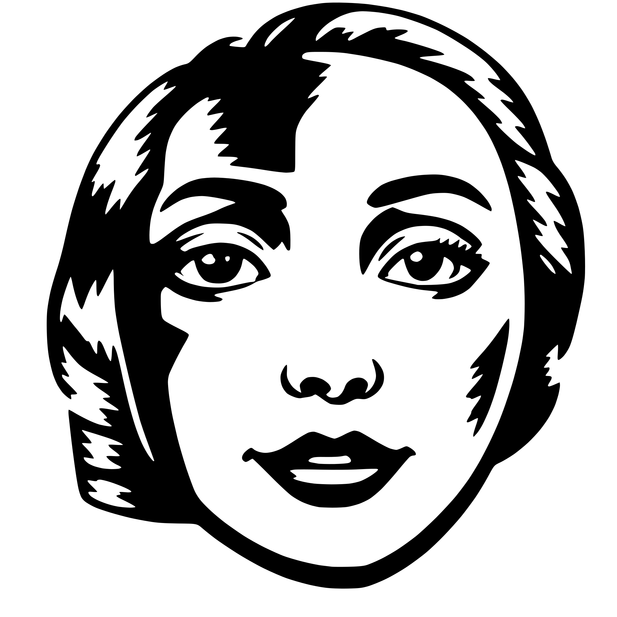 AI-generated SVG of a facial mask