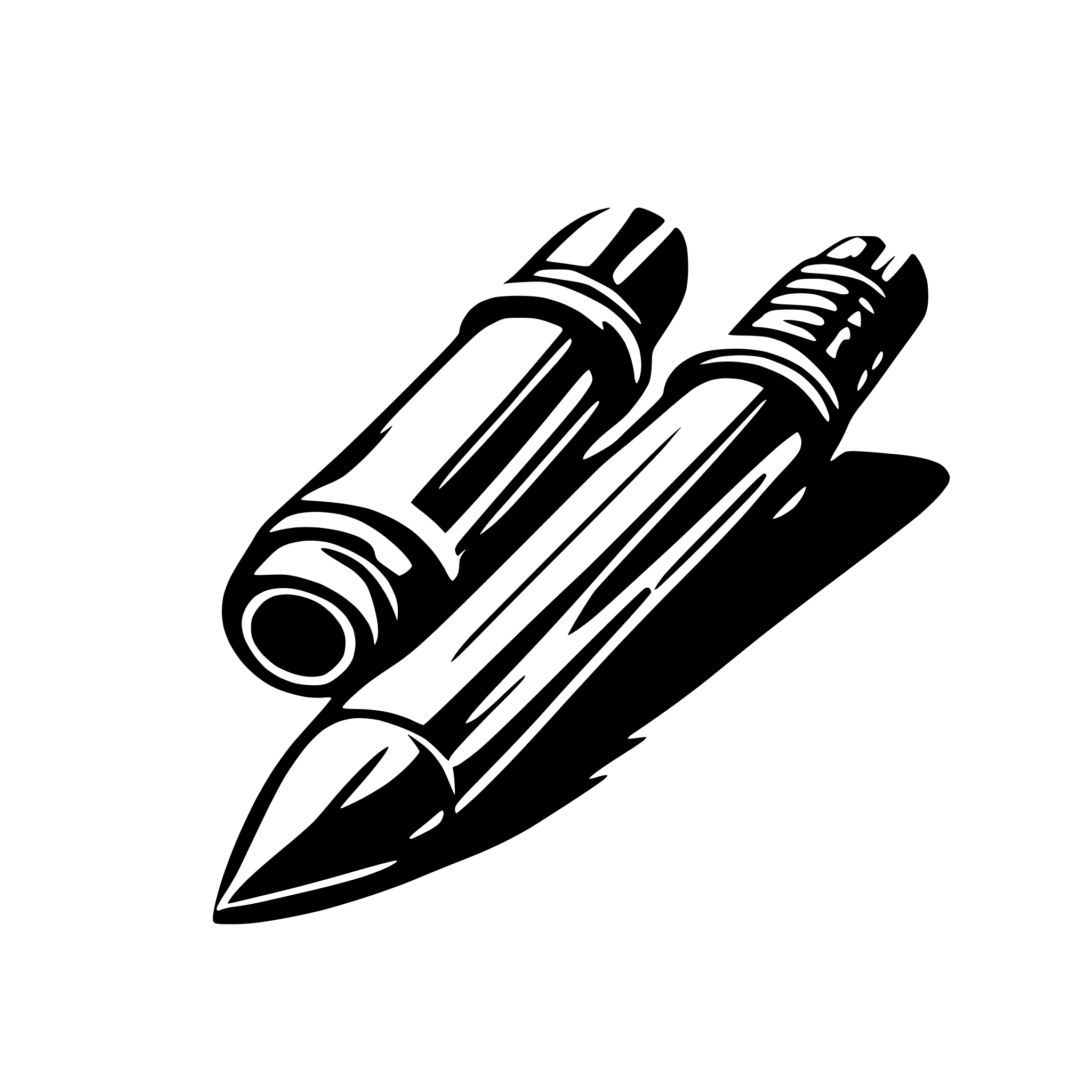 AI-generated SVG of a 2 crossed bullets