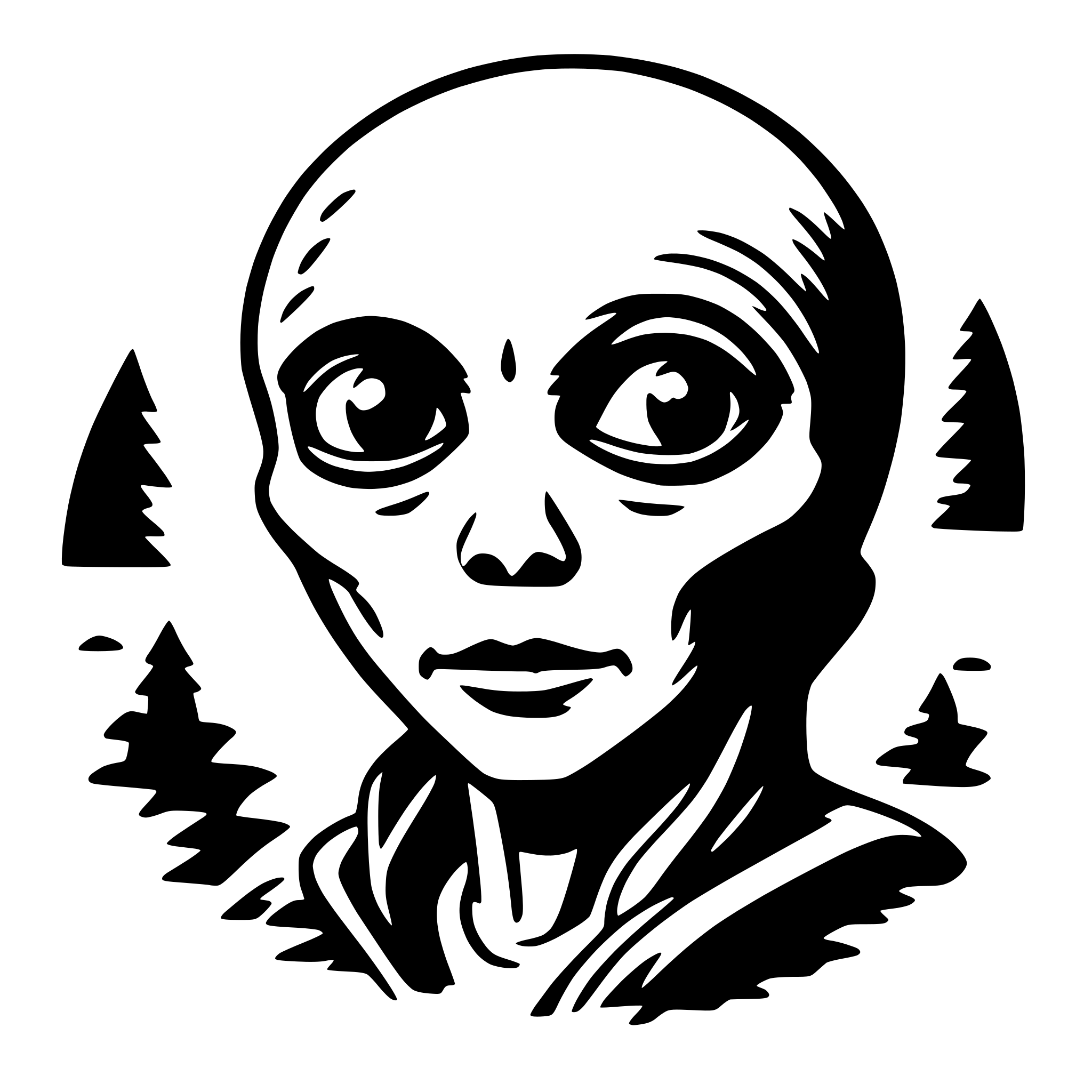 AI-generated SVG of a alien