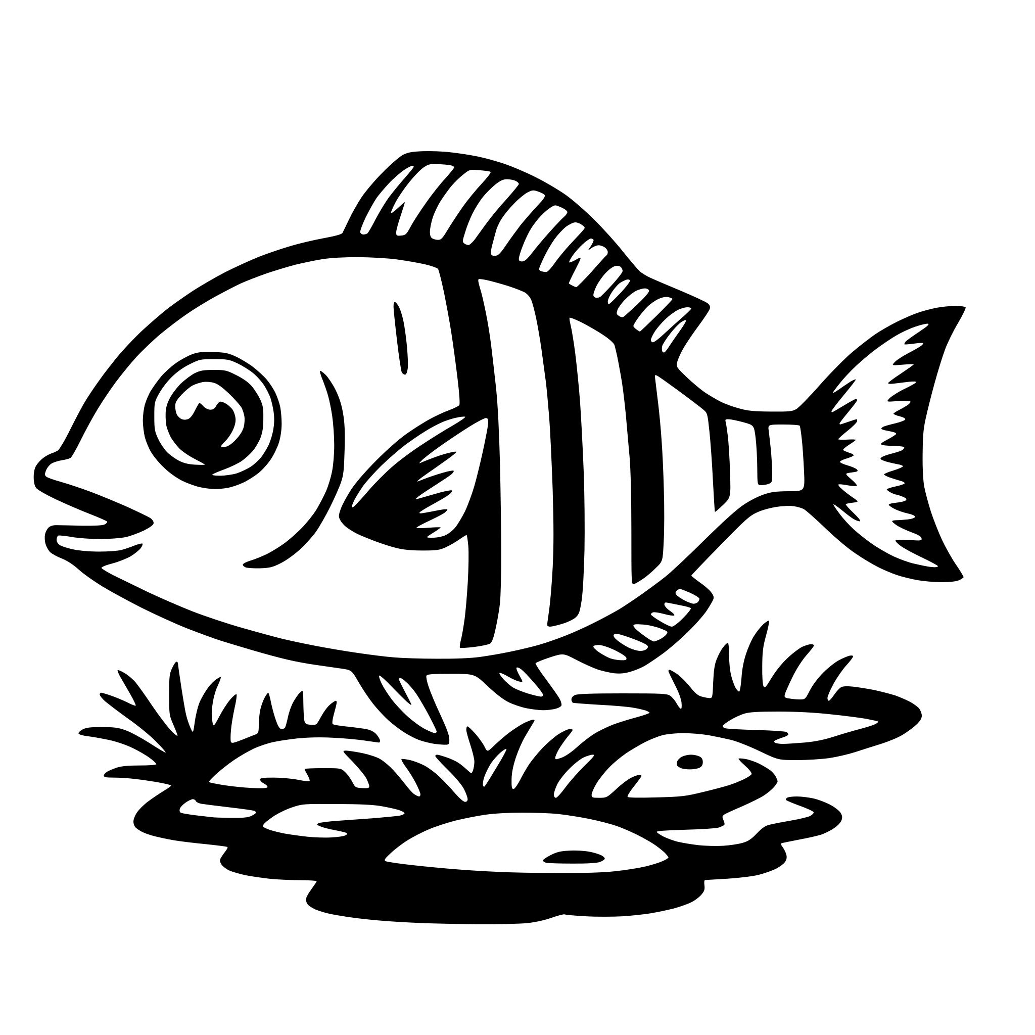 AI-generated SVG of a fish