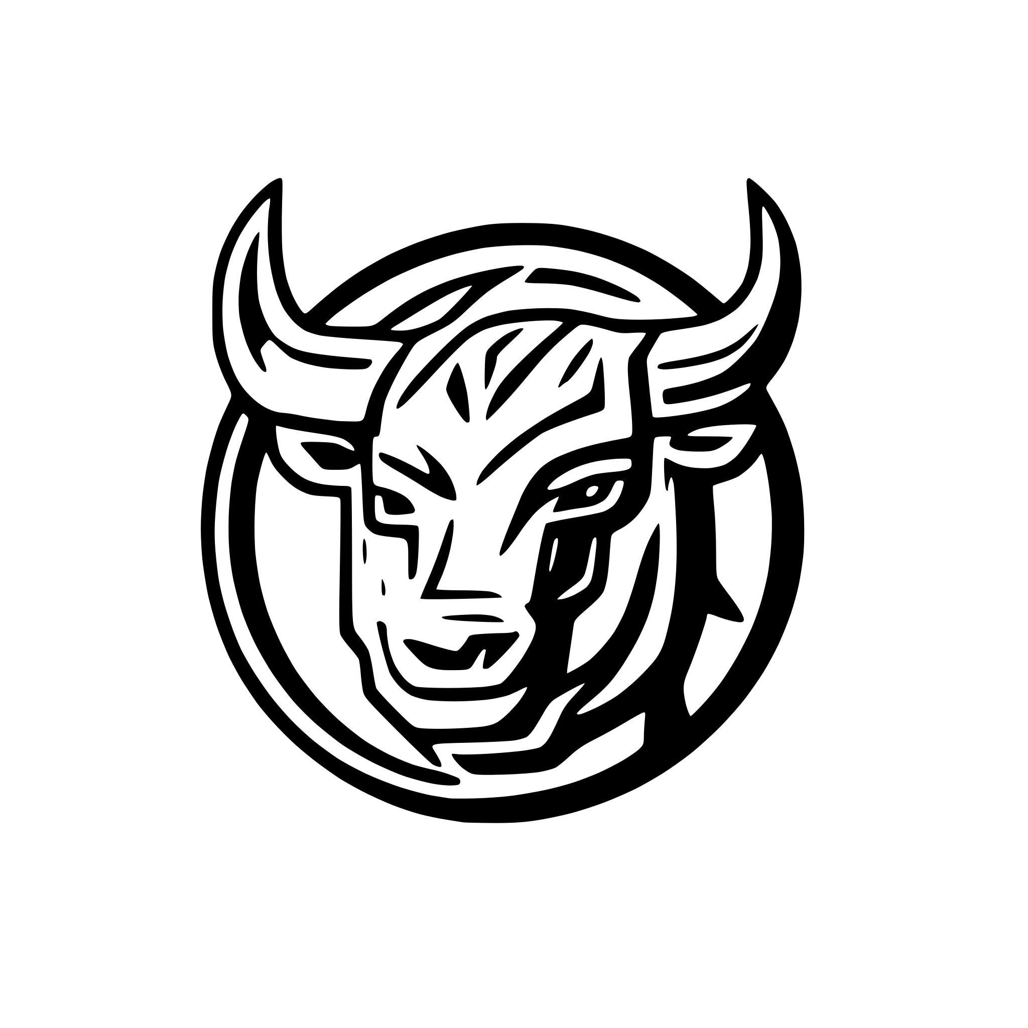 AI-generated SVG of 'green bull head logo'