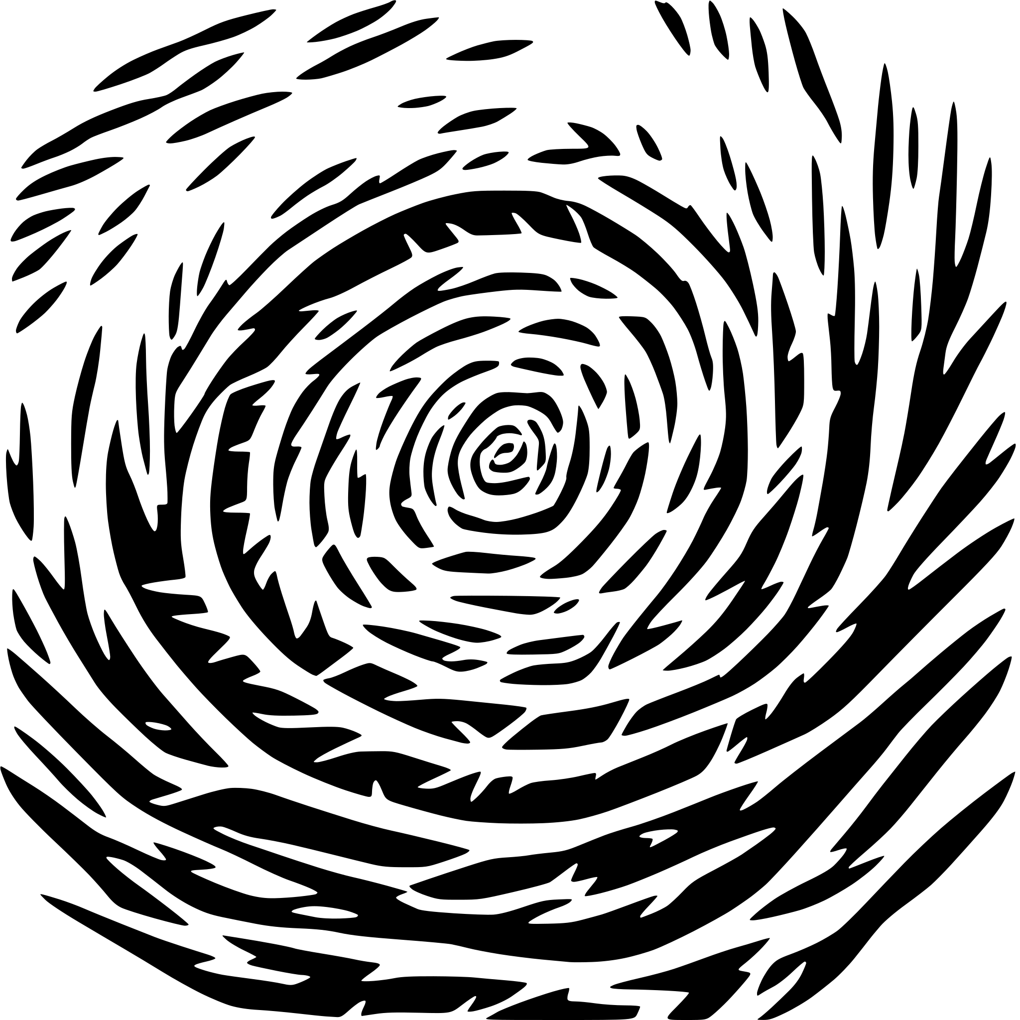 AI-generated SVG of 'tumbleweed thick concentric branches'
