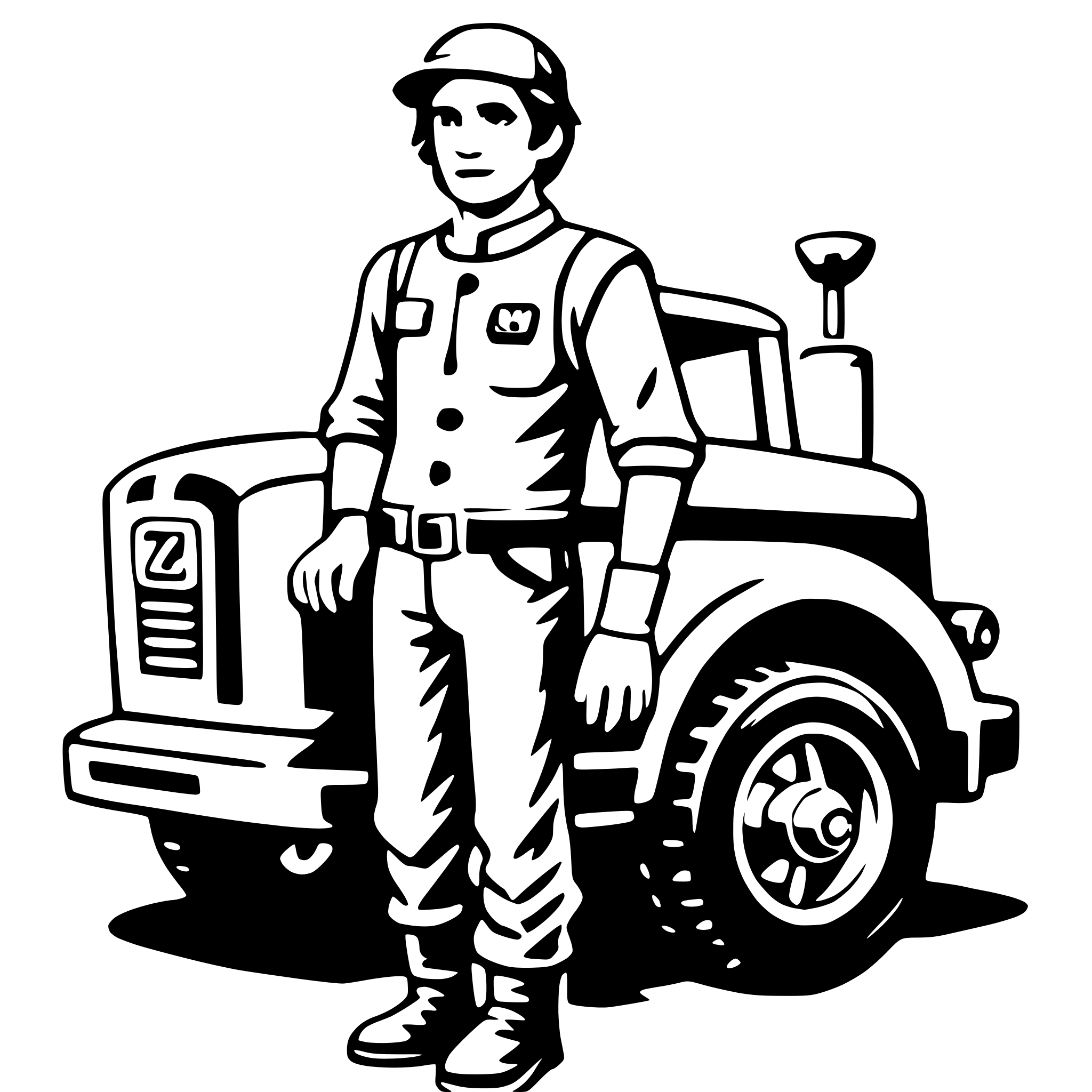 AI-generated SVG of a mechanic