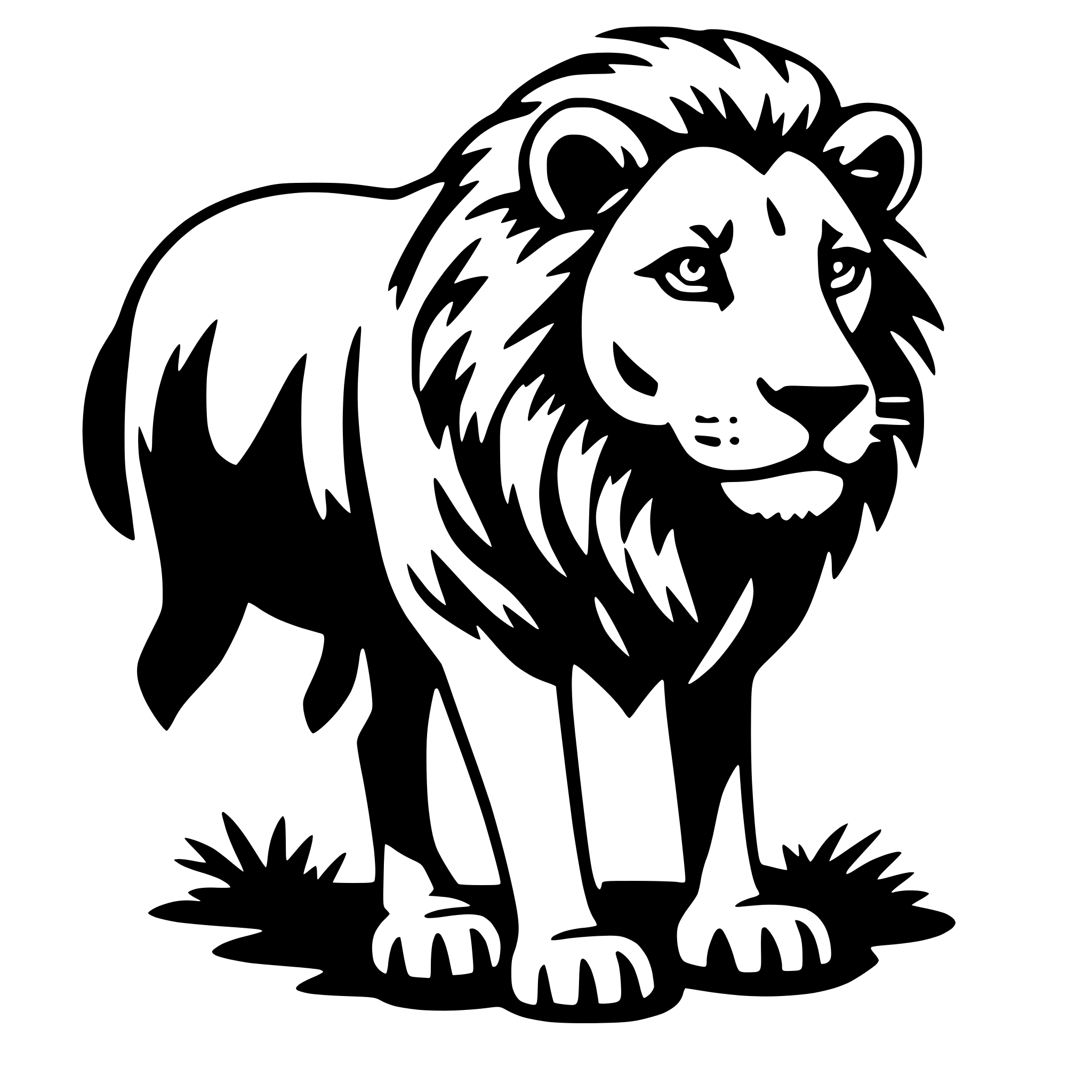 AI-generated SVG of 'lion'