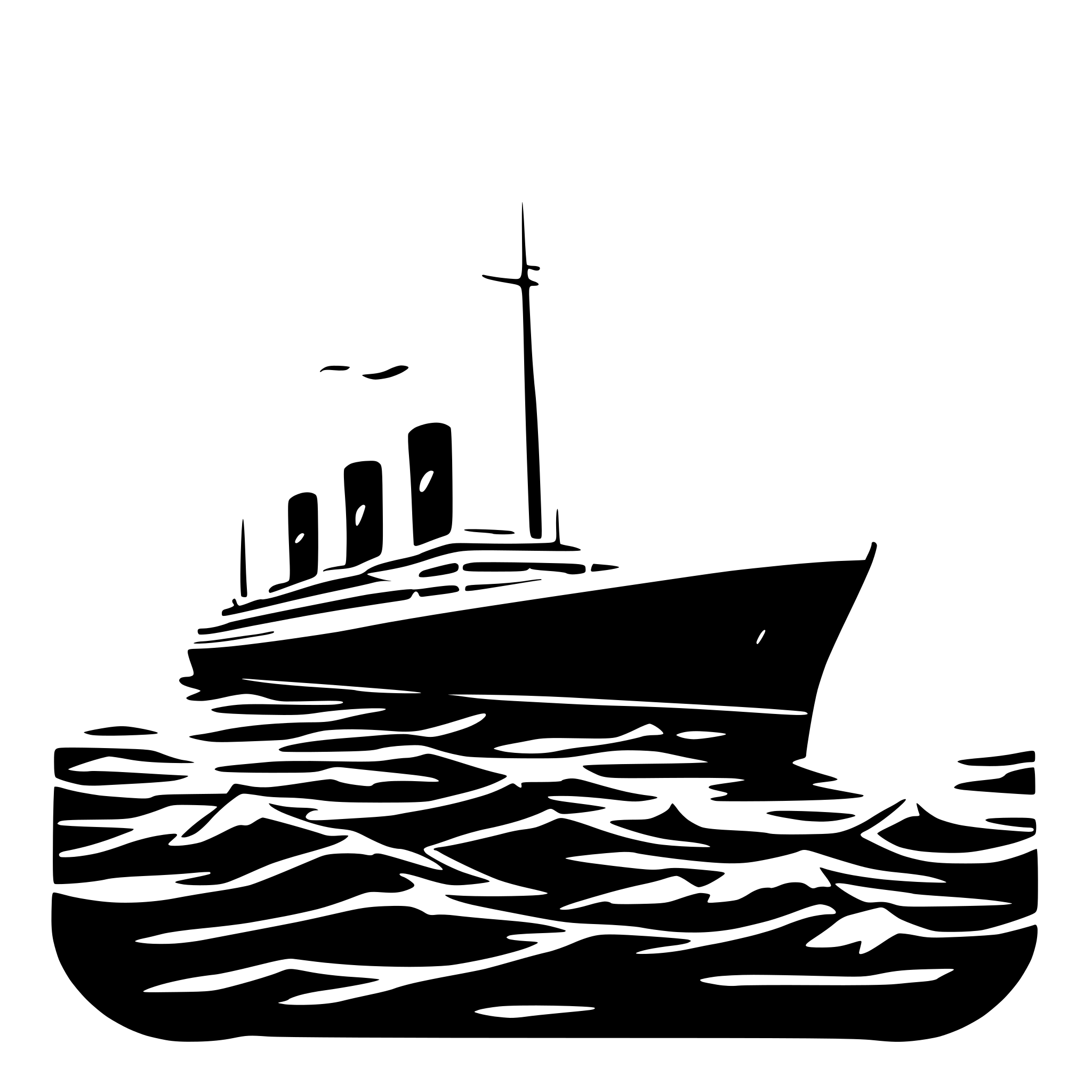 AI-generated SVG of a titanic with iceberg